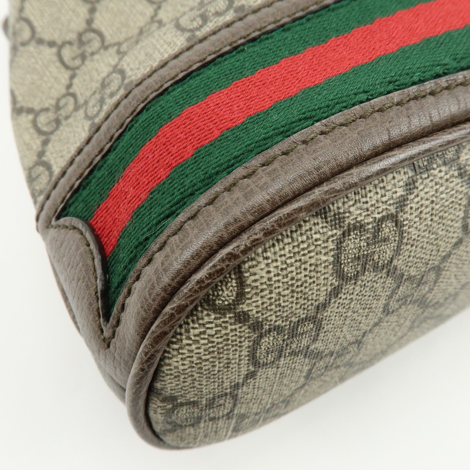 GUCCI Ophidia Sherry GG Supreme Leather 2Way Bucket Bag 550621