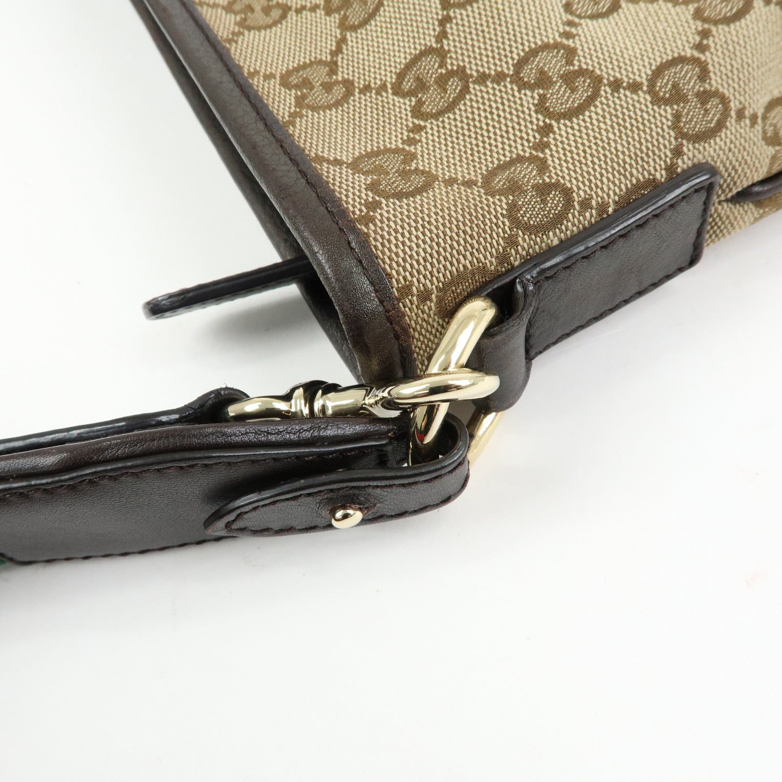 GUCCI Sherry GG Canvas Leather Shoulder Bag Hand Bag Beige 388927