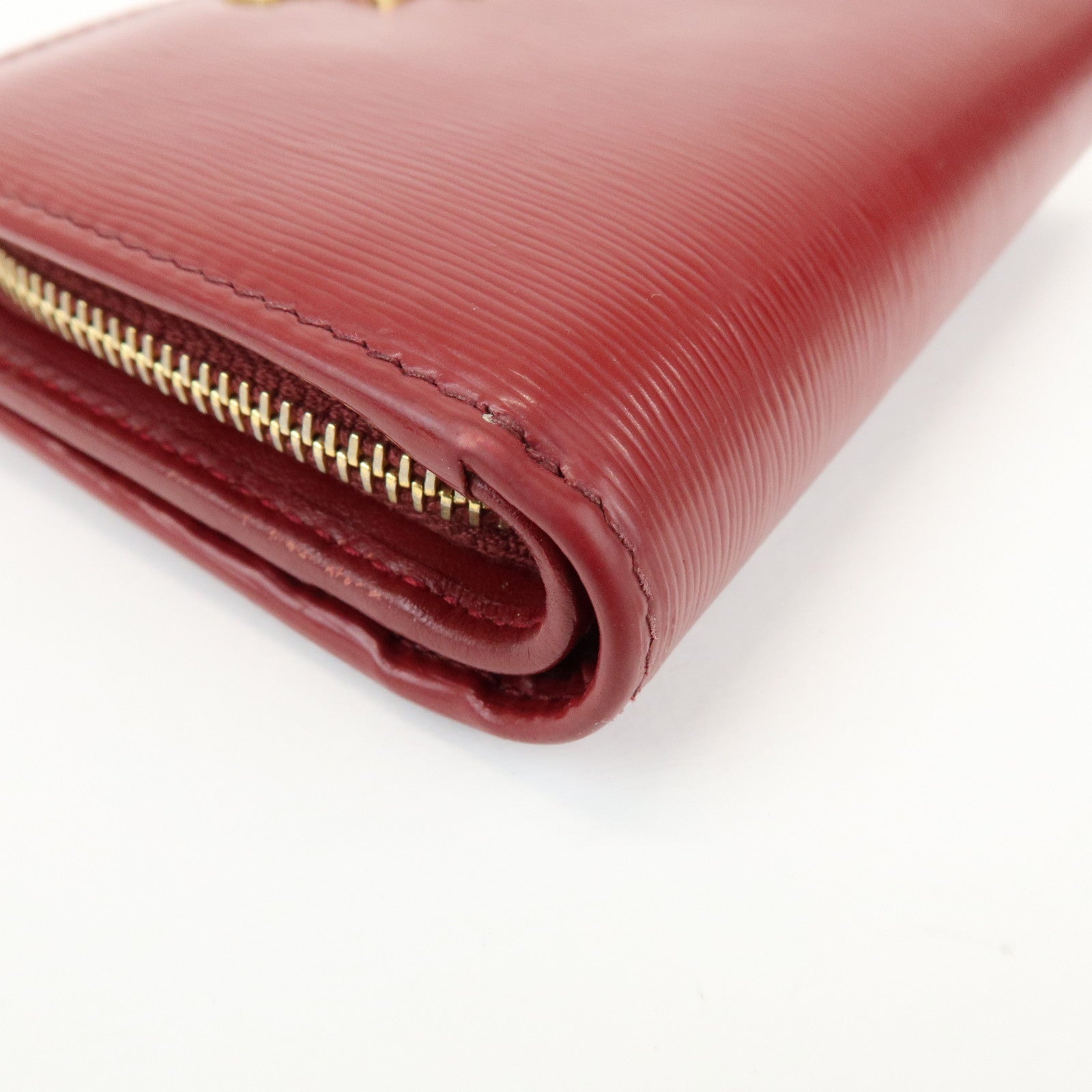 PRADA Vitello Move Leather Compact Bi-fold Wallet Red 1ML018