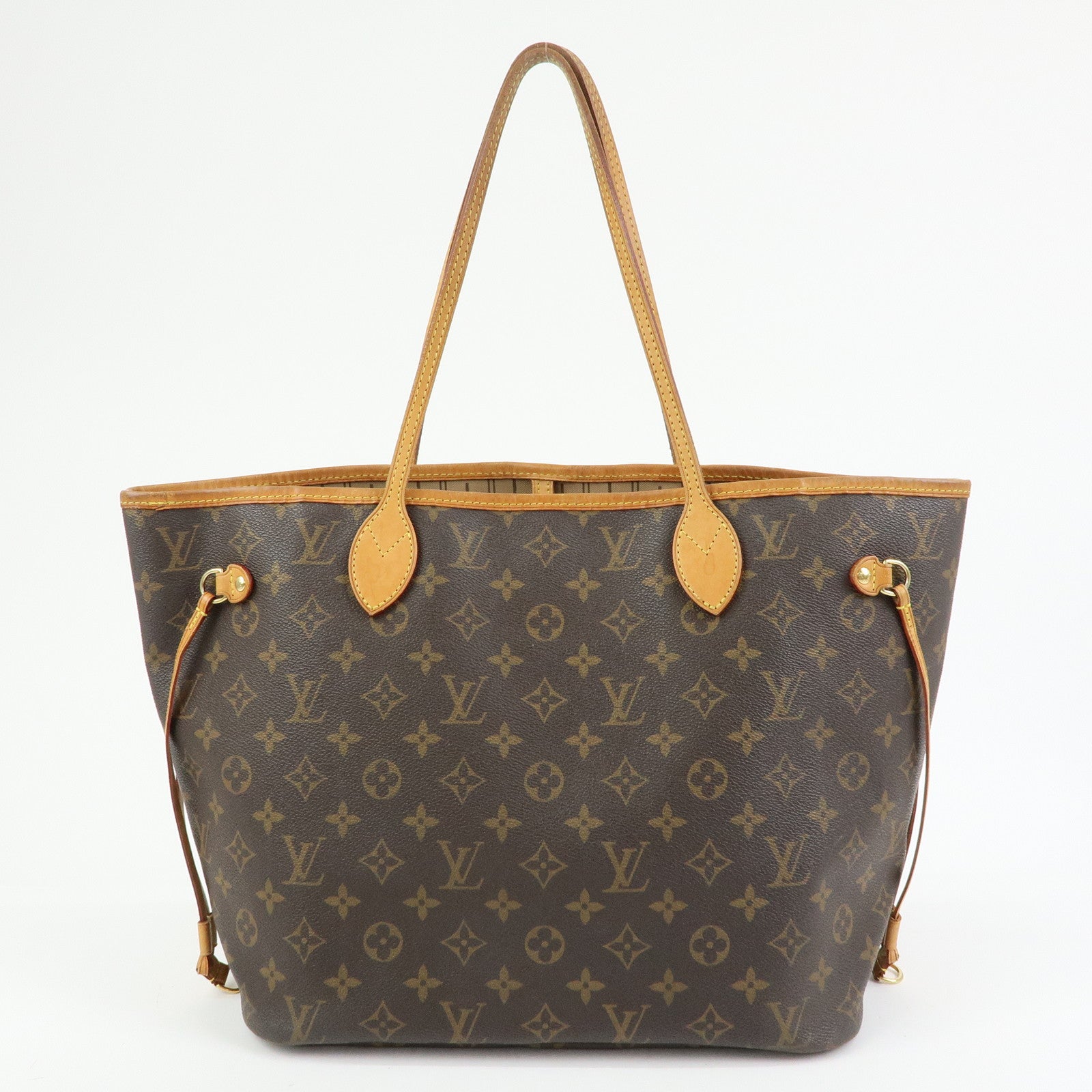 Louis Vuitton Monogram Neverfull MM Tote Shoulder Bag Brown M40156 Auth Used F/S