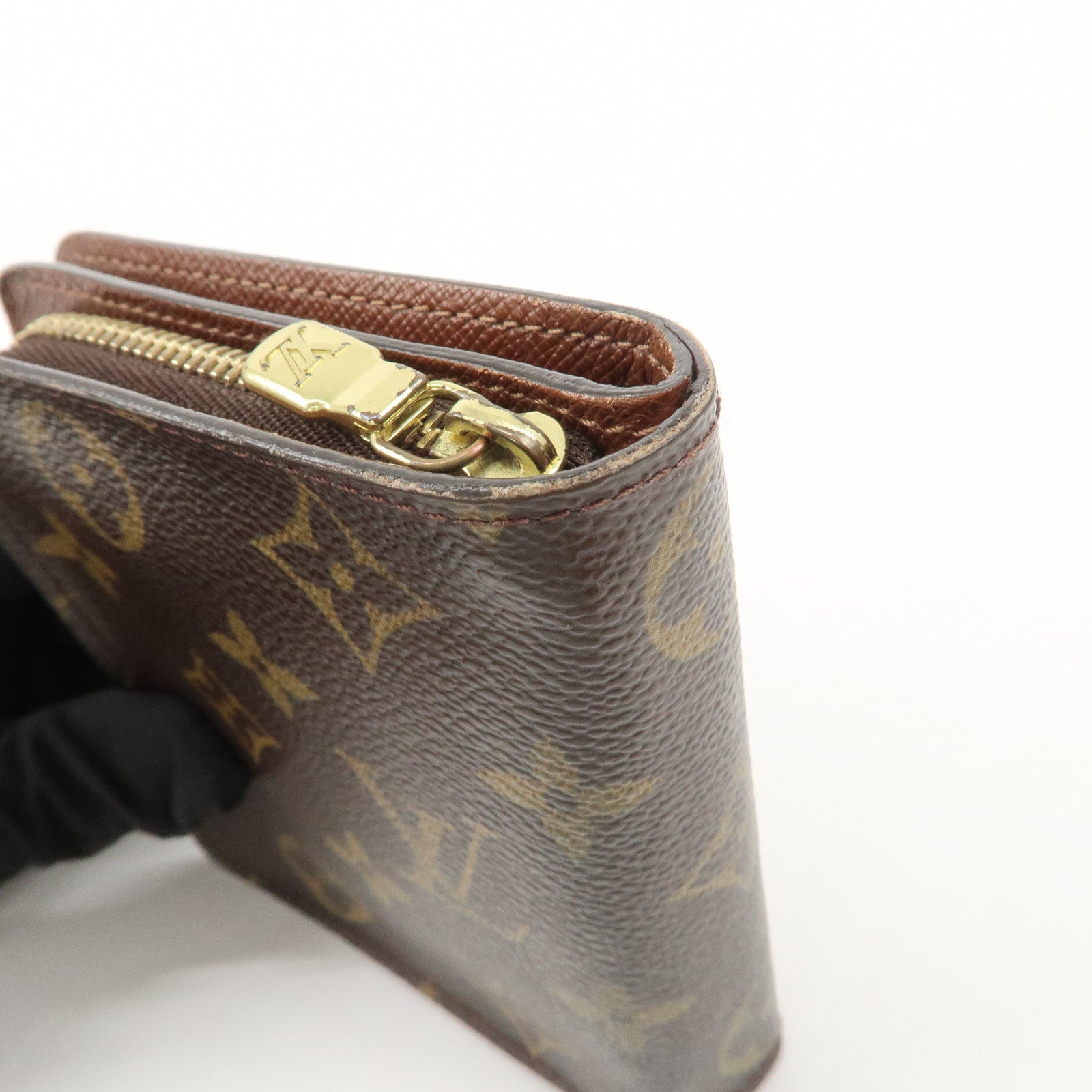 Louis Vuitton Monogram Canvas Compact Zippy Wallet Brown M61667 Used