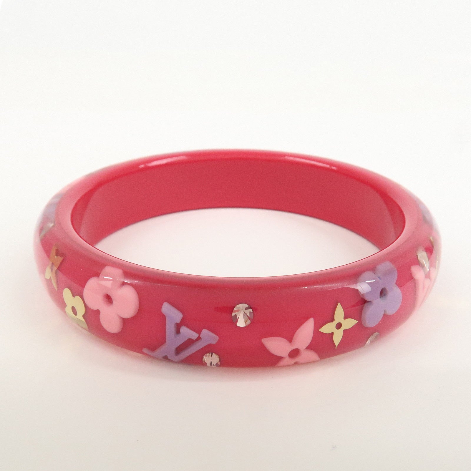 Louis Vuitton Bracelet Inclusion Bangle Transparent Pink M65202
