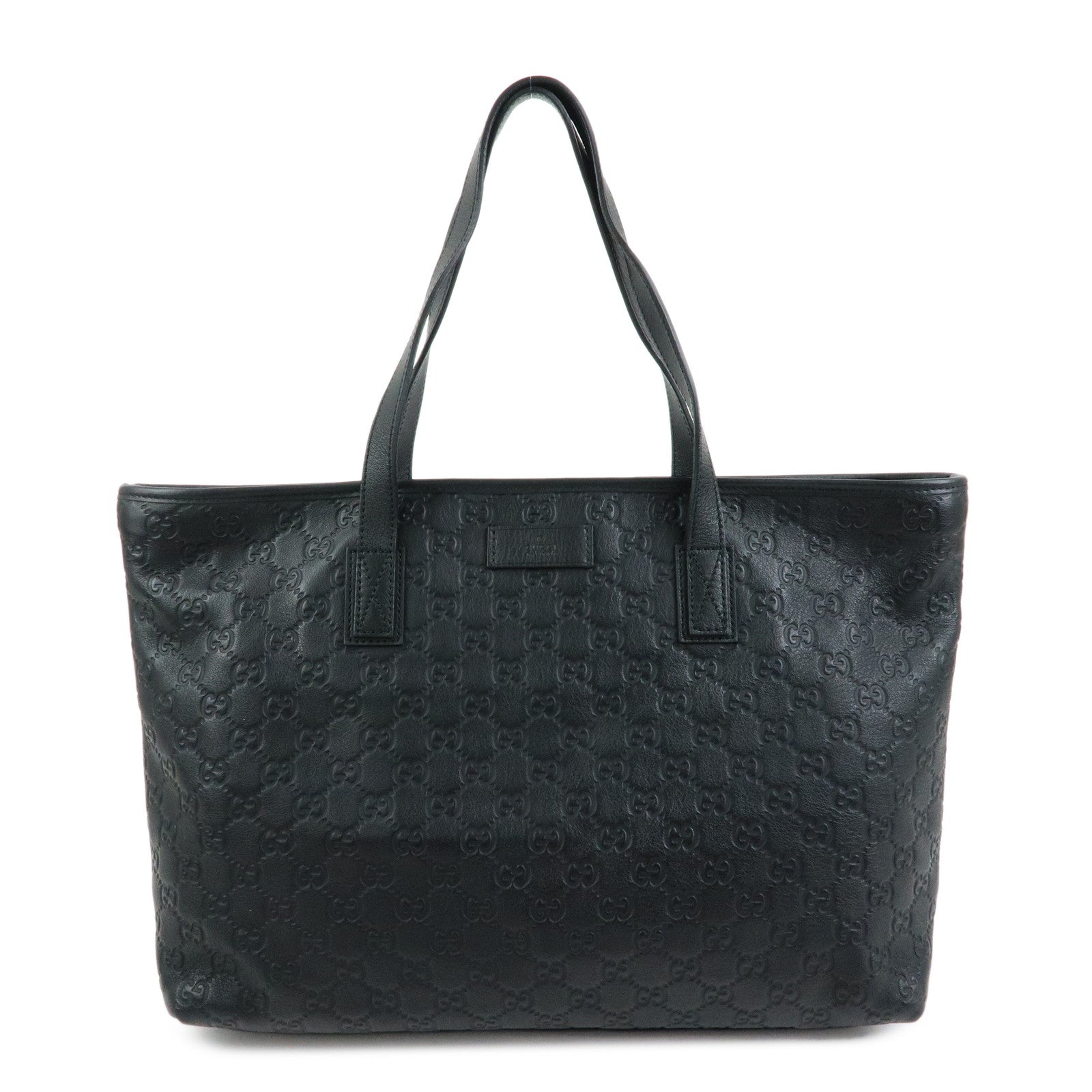 GUCCI Guccissima Leather Tote Bag Shoulder Bag Black 211137