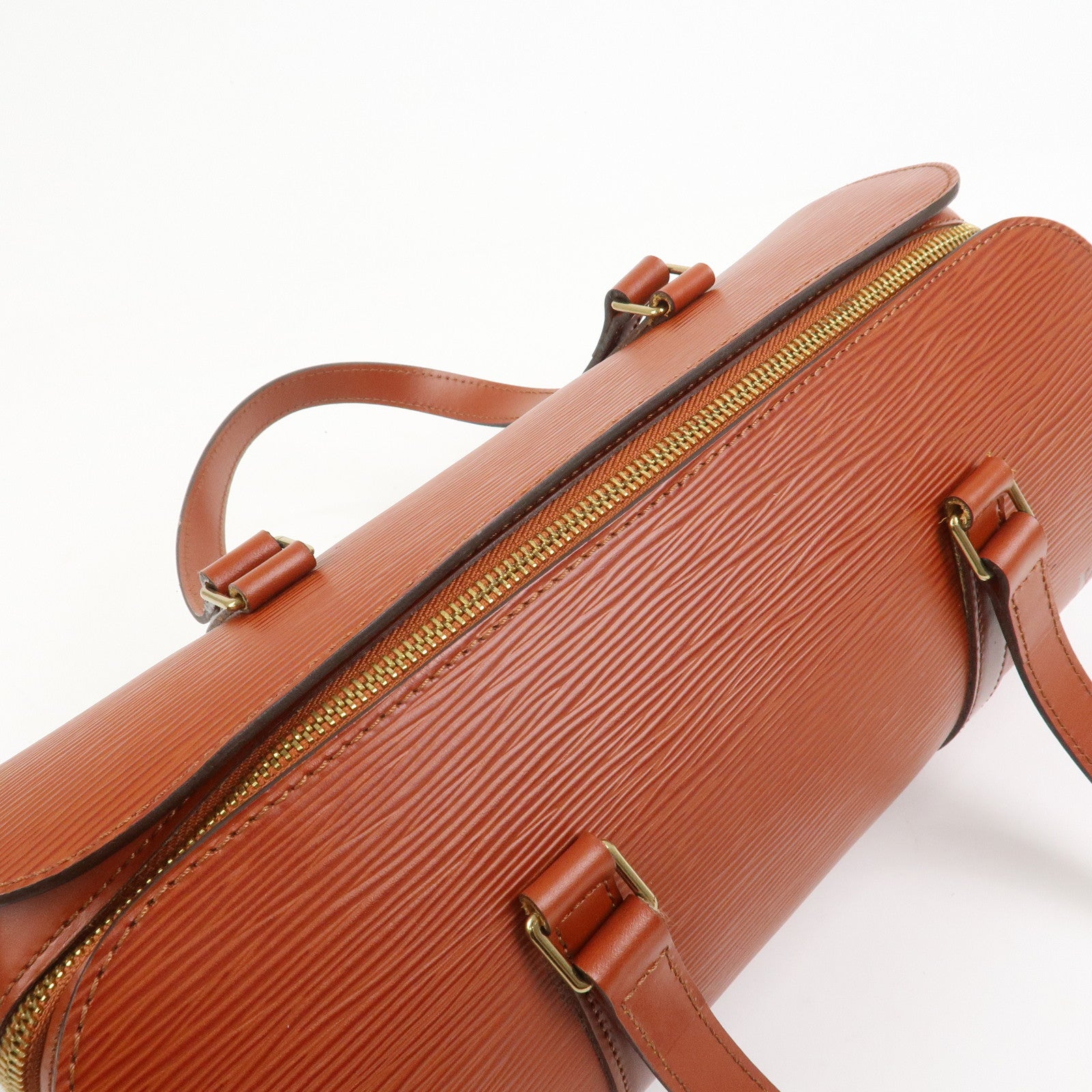 Louis Vuitton Epi Leather Soufflot Hand Bag Kenya Brown M52223