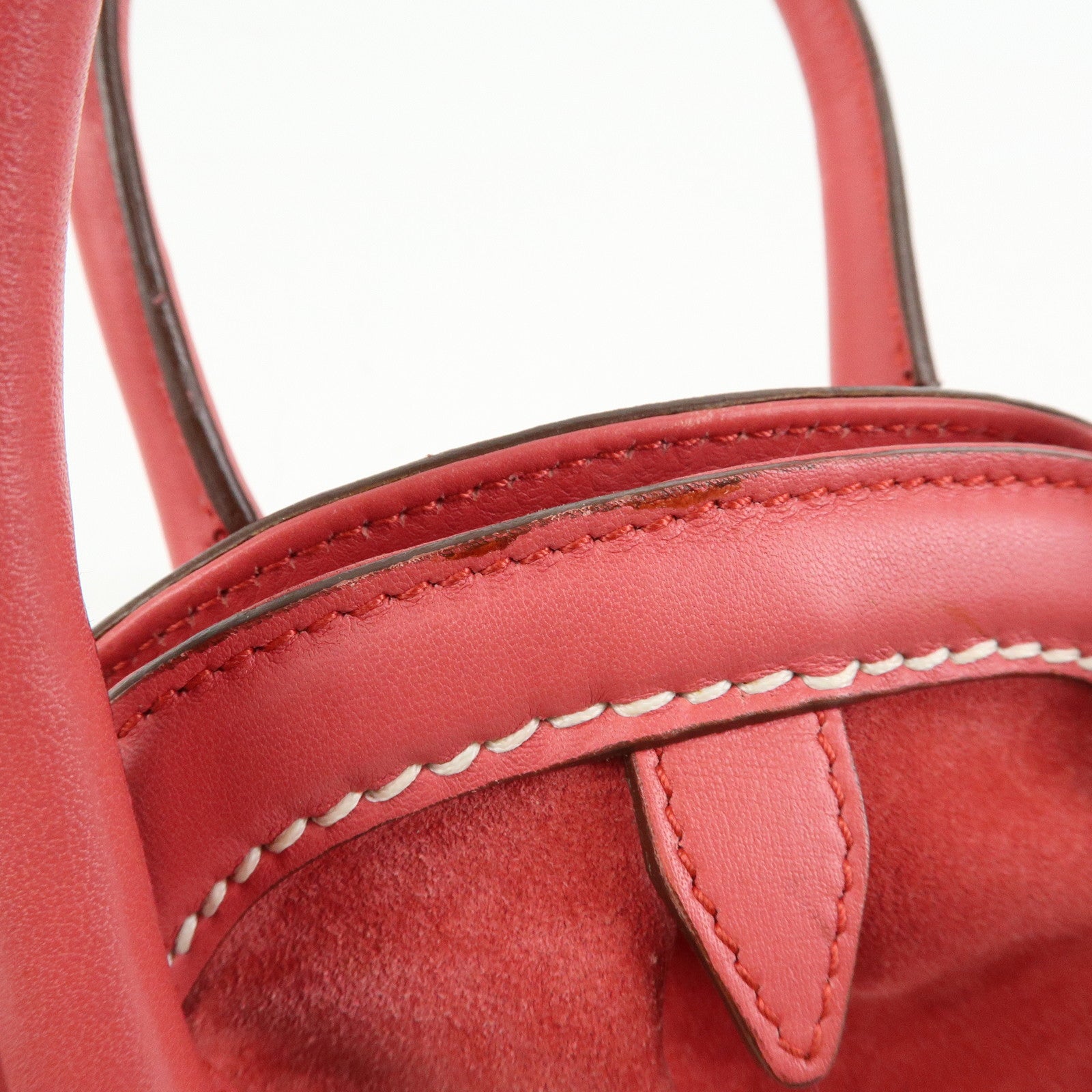 Ferragamo Gancini Suede Leather Small Hand Bag Pink