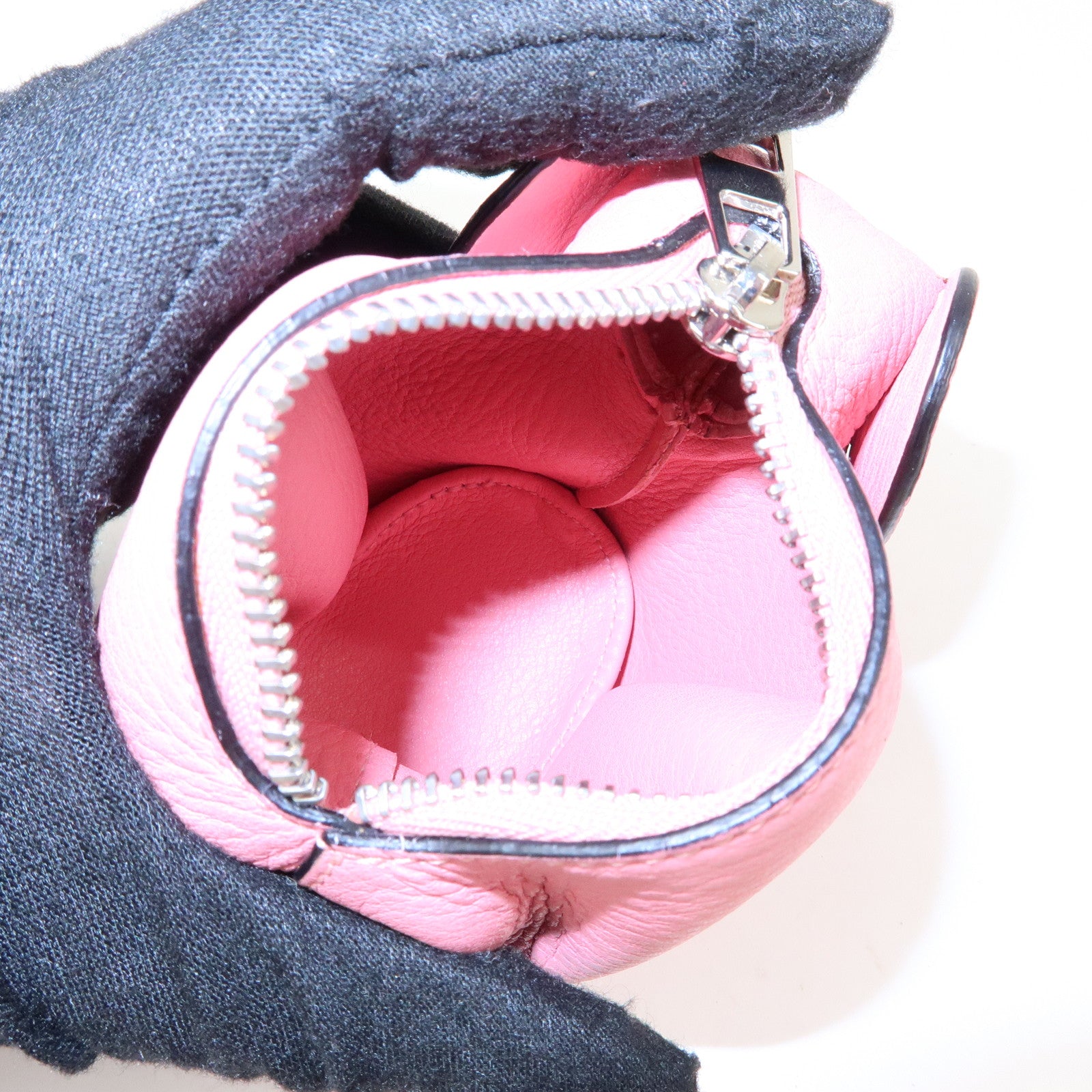 LOEWE Calf Leather Elephant Coin Case Coin Purse Coin Bag Pink