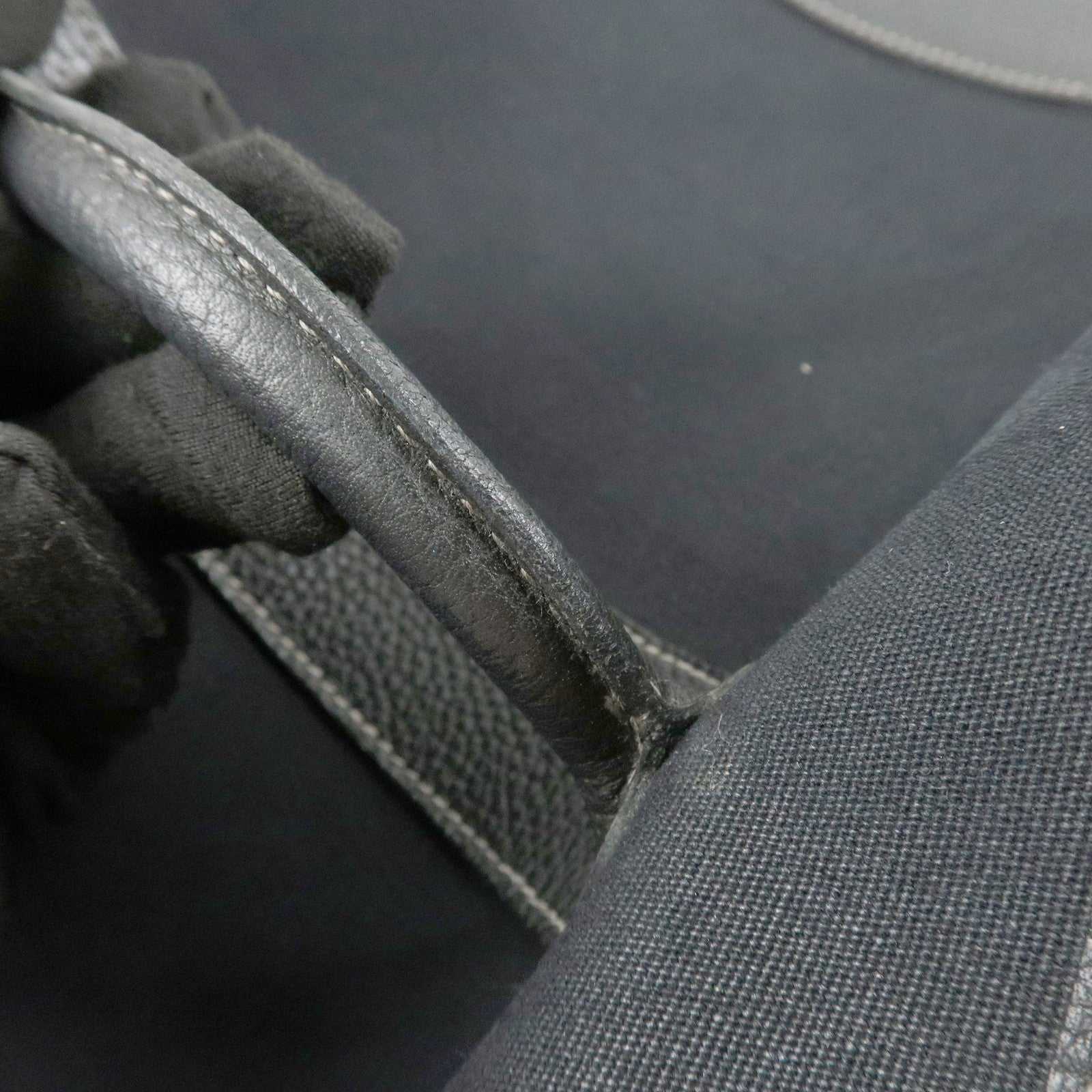 HERMES Negonda Leather Garden Party PM Tote Bag Hand Bag Black Used