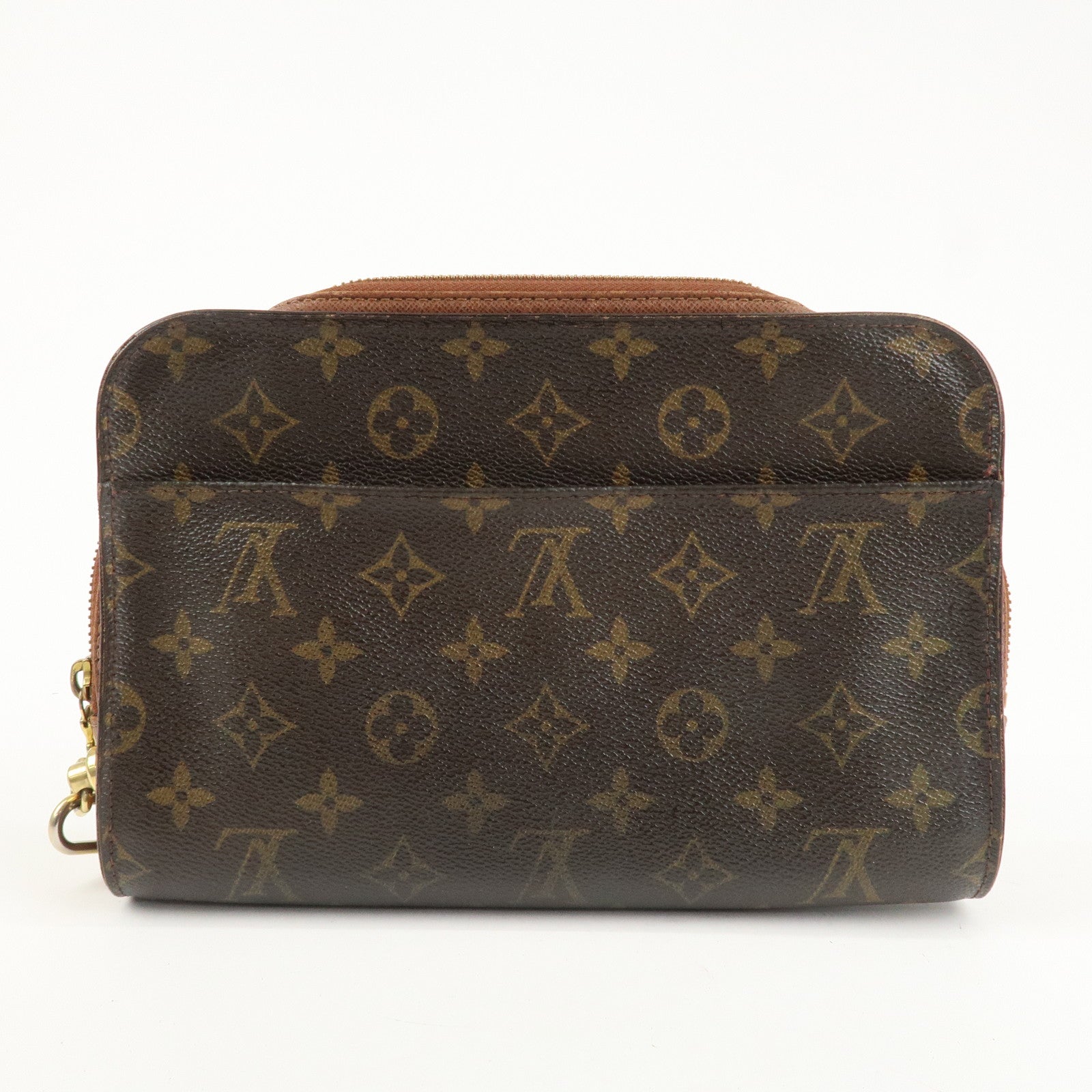 Louis Vuitton Monogram Orsay Clutch Bag Pouch Brown M51790 Used