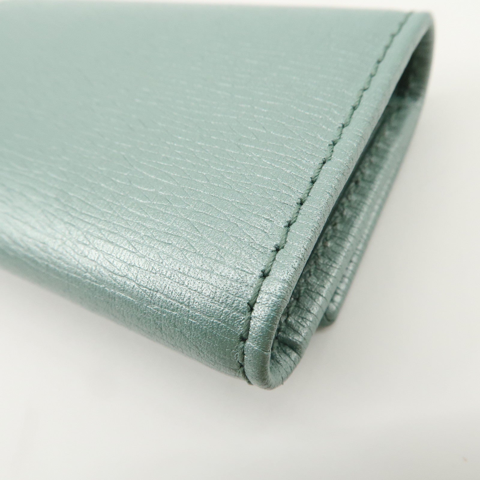 GUCCI Interlocking G Leather Key Case 6Rings Blue 256337