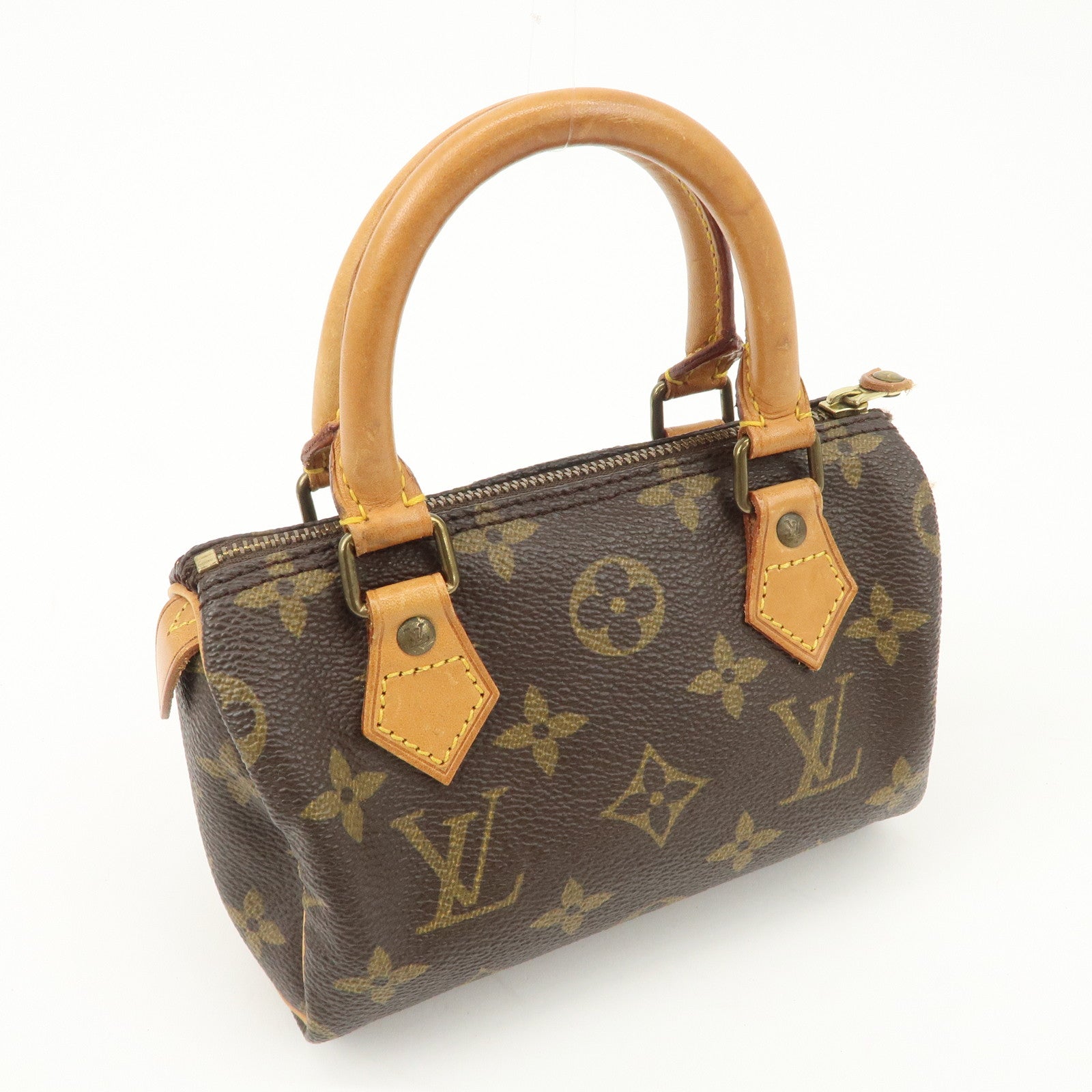 Louis Vuitton Monogram Canvas Mini Speedy Hand Bag Brown M41534