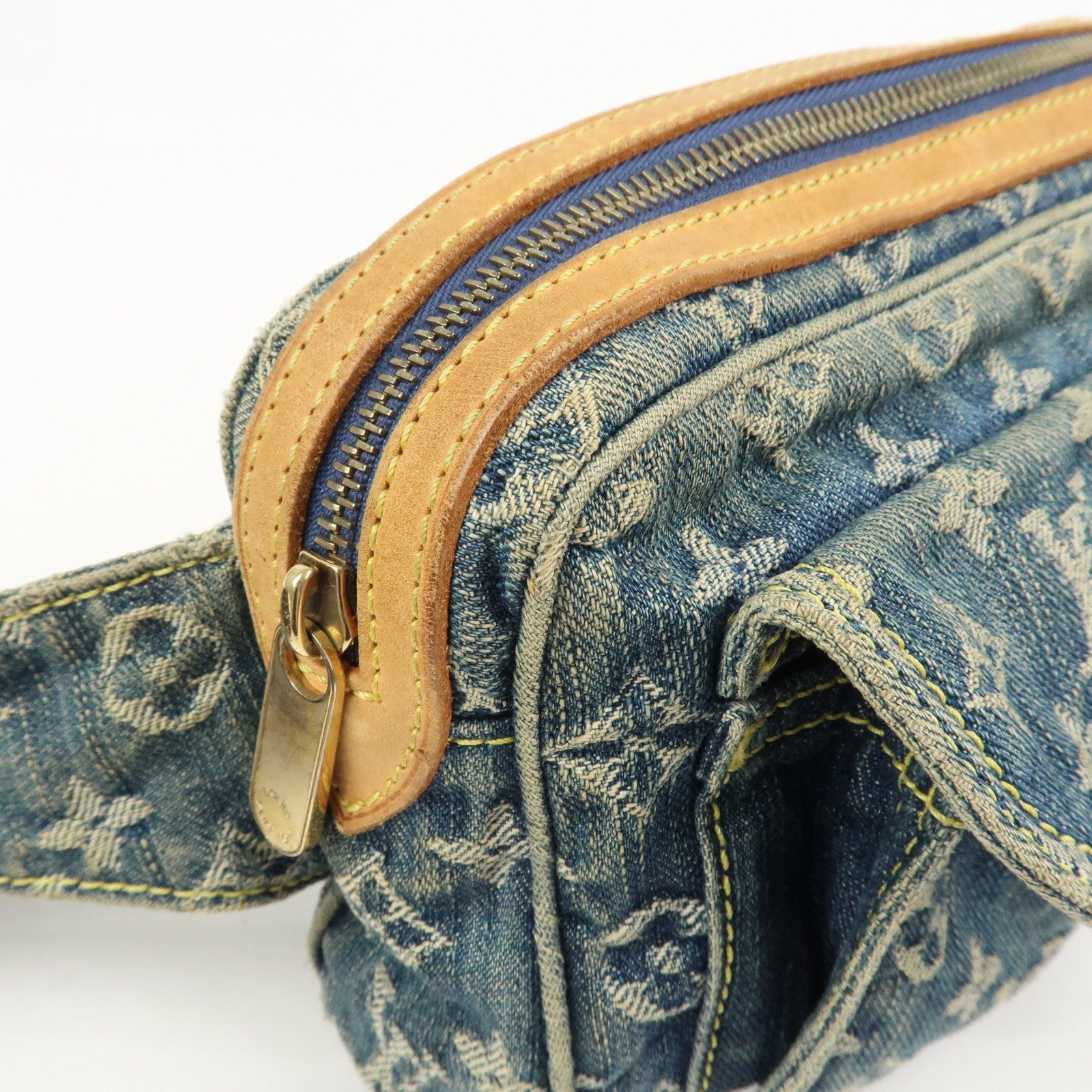 Louis Vuitton Monogram Denim Bum Bag Waist Bag Blue M95347