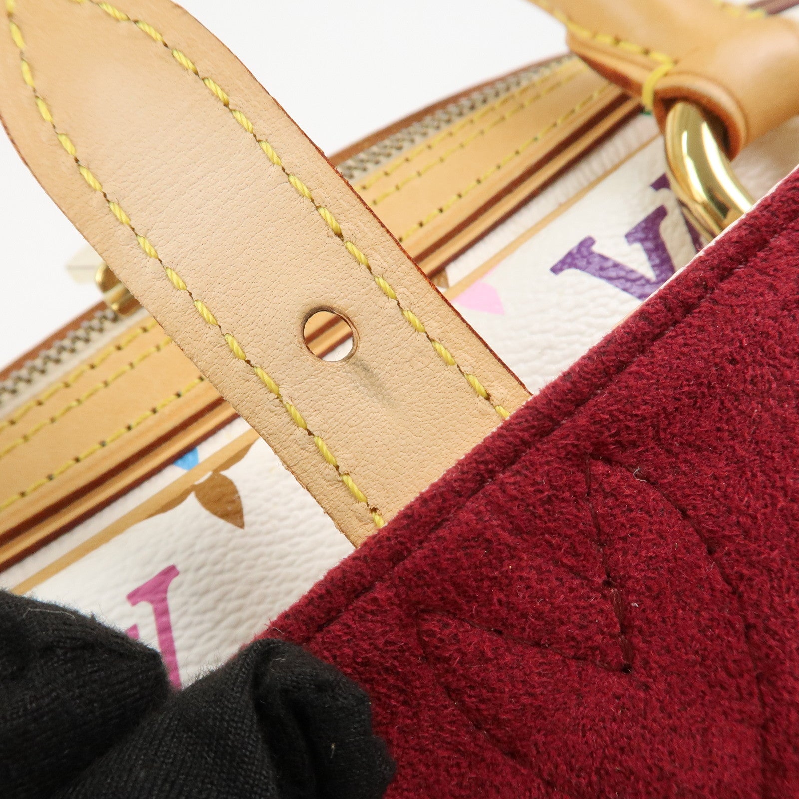 Louis Vuitton Monogram Multicolor Priscilla Hand Bag Blanc M40096