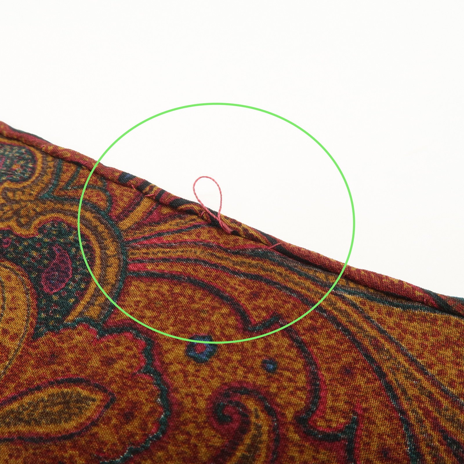 CHANEL COCO Mark Silk 100% Scarf Paisley Multicolor