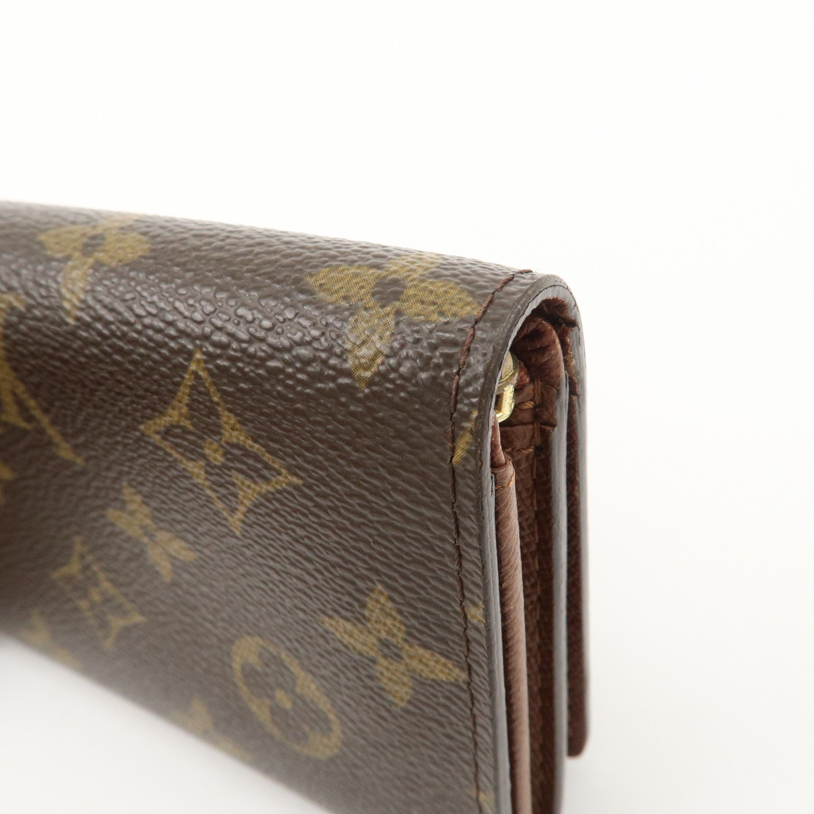 Louis Vuitton Monogram Porte Monnaie Billets Tresor Wallet M6173 Used