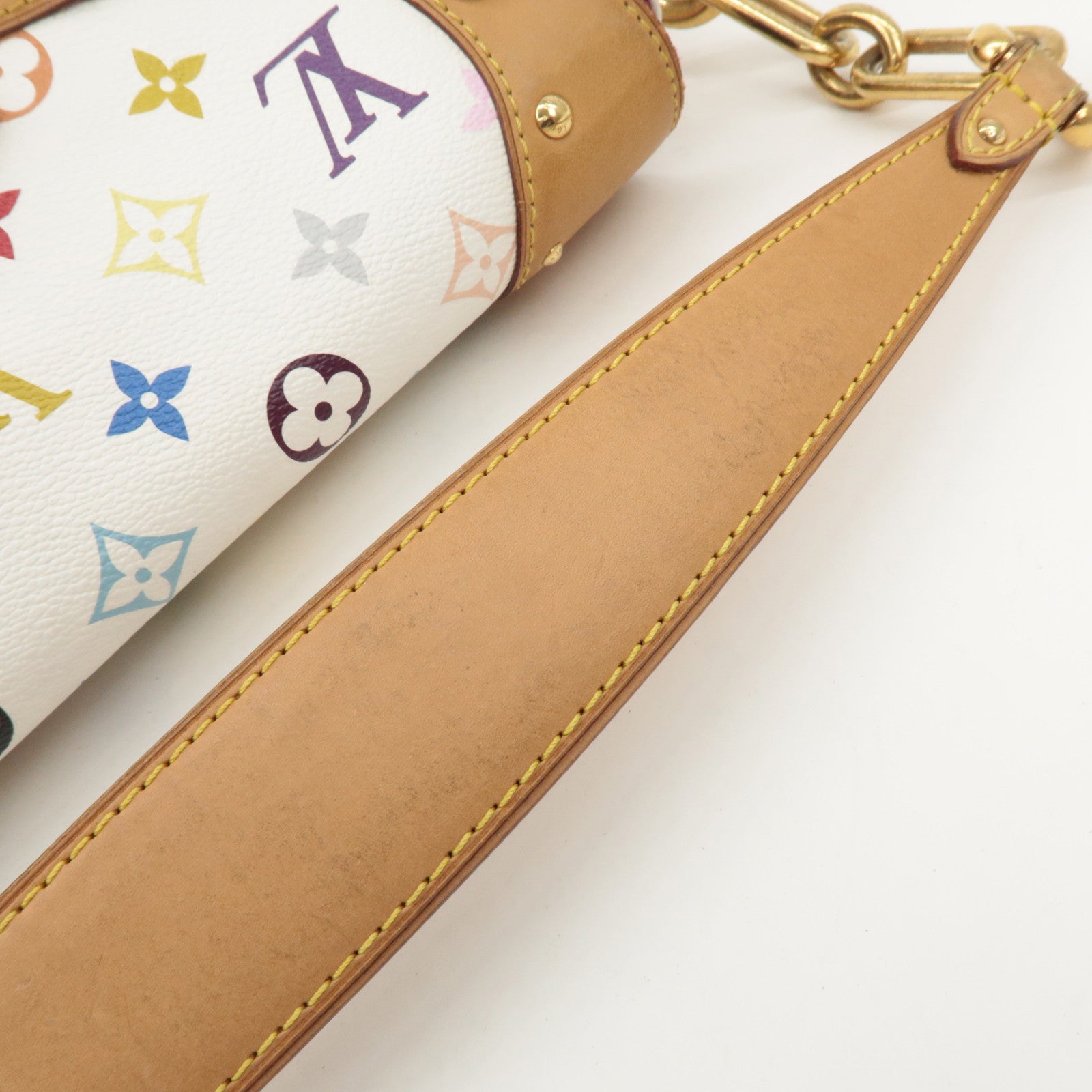 Louis Vuitton Monogram Beverly MM Shoulder Bag Blanc M40203 Used