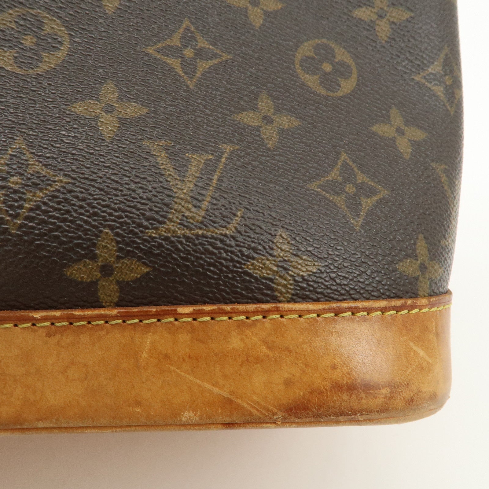 Louis Vuitton Monogram Alma Hand Bag Brown M51130 Used