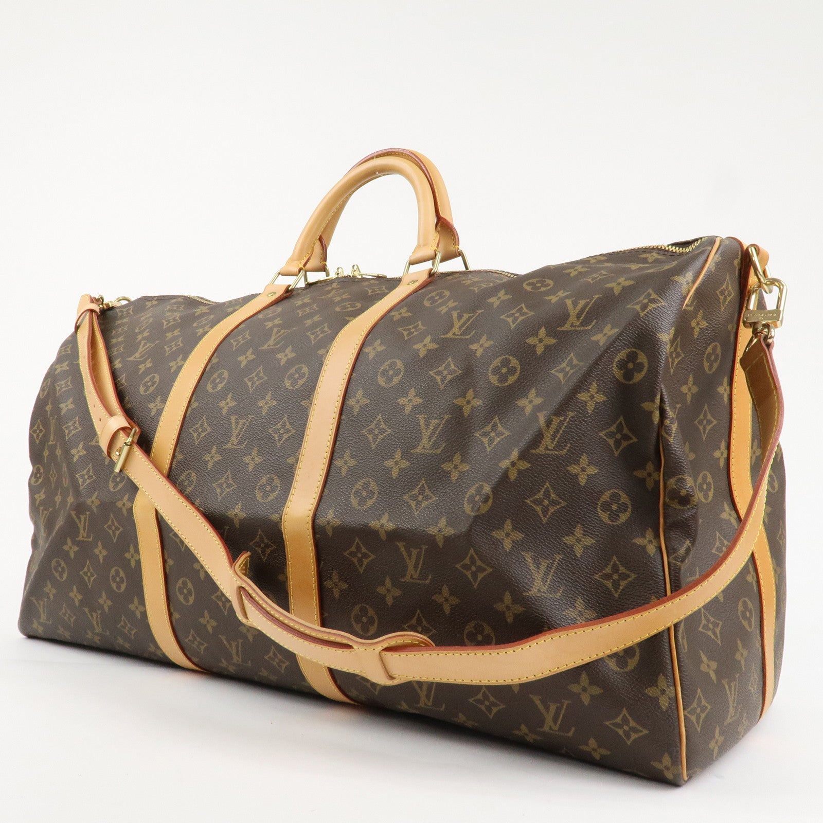 Louis Vuitton Monogram Keep All Bandouliere 60 Bag Brown M41412 Used