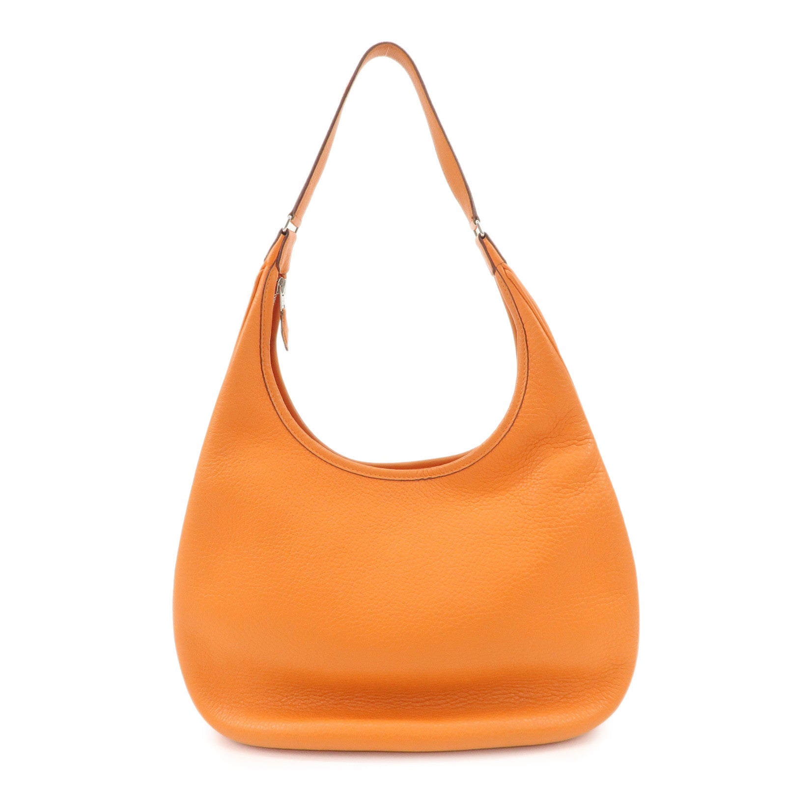 HERMES Gao Taurillon Clemence Shoulder Bag Orange