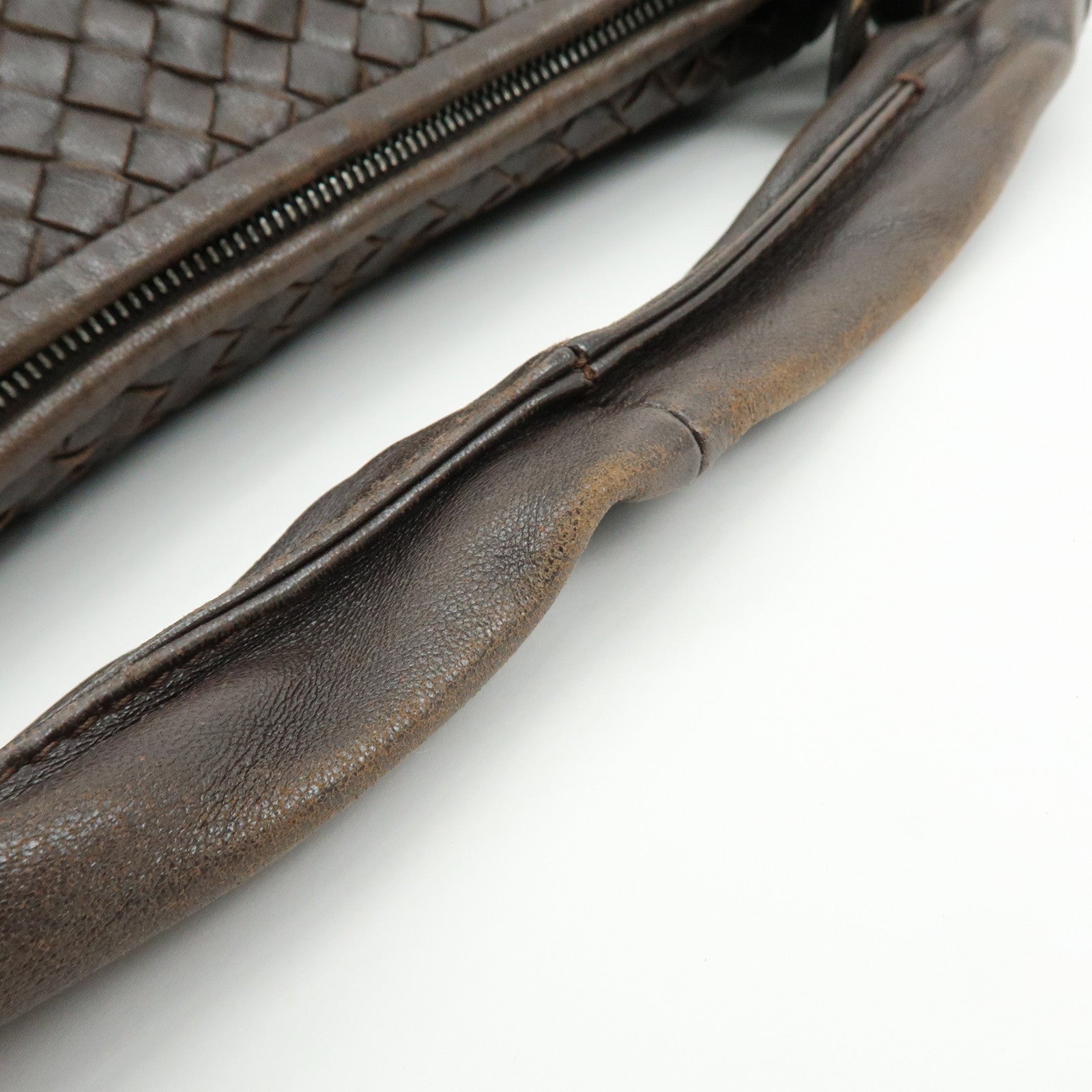 BOTTEGA VENETA Hobo Intrecciato Leather Shoulder Bag Brown 232499