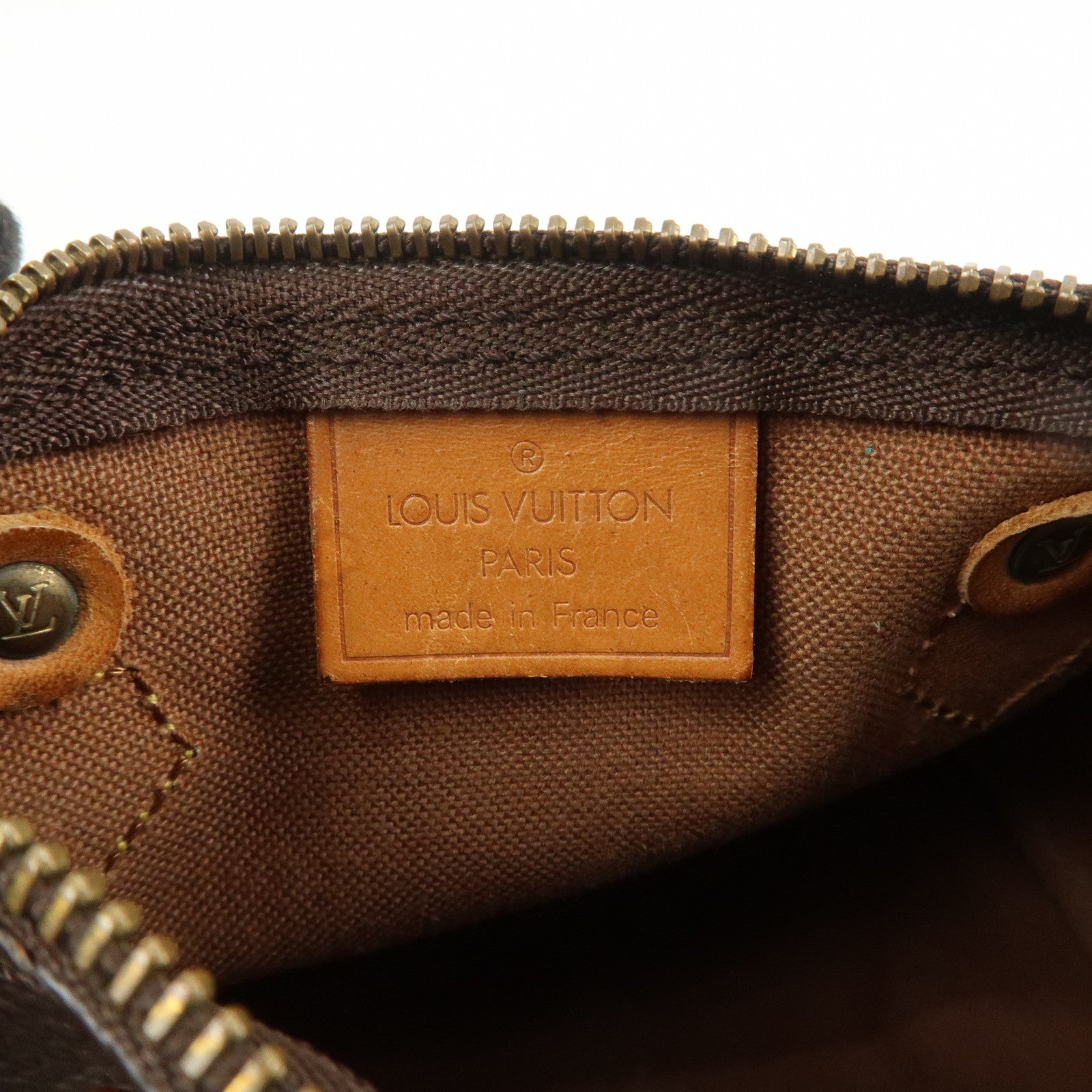 Louis Vuitton Monogram Mini Speedy Hand Bag Brown M41534