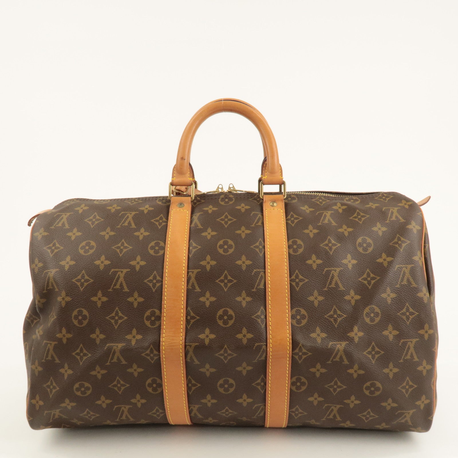 Louis Vuitton Monogram Keep All 45 Boston Bag Brown M41428