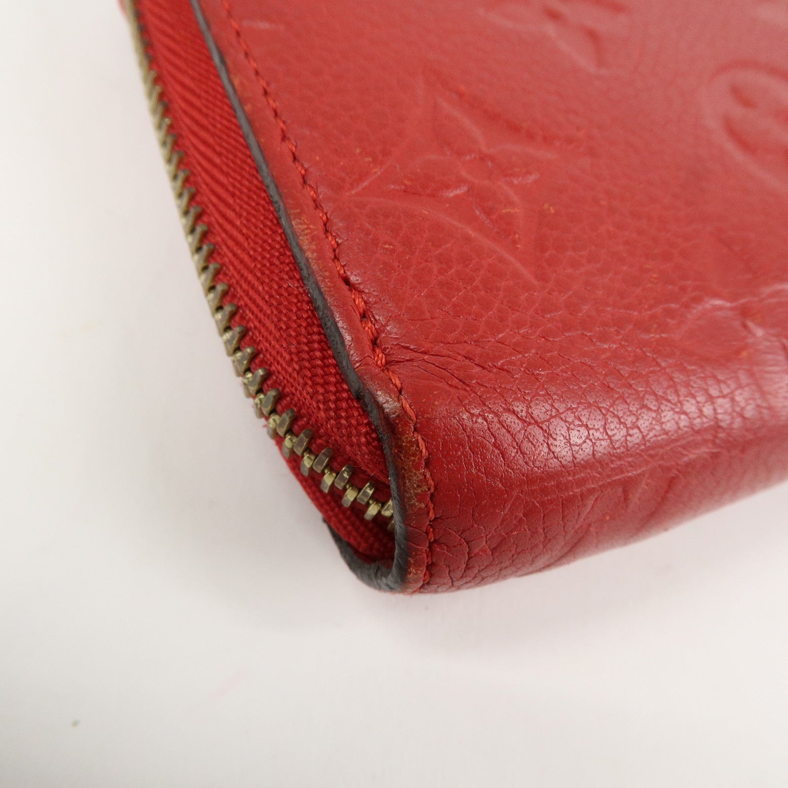 Louis Vuitton Monogram Empreinte Zippy Long Wallet Cerise M60737