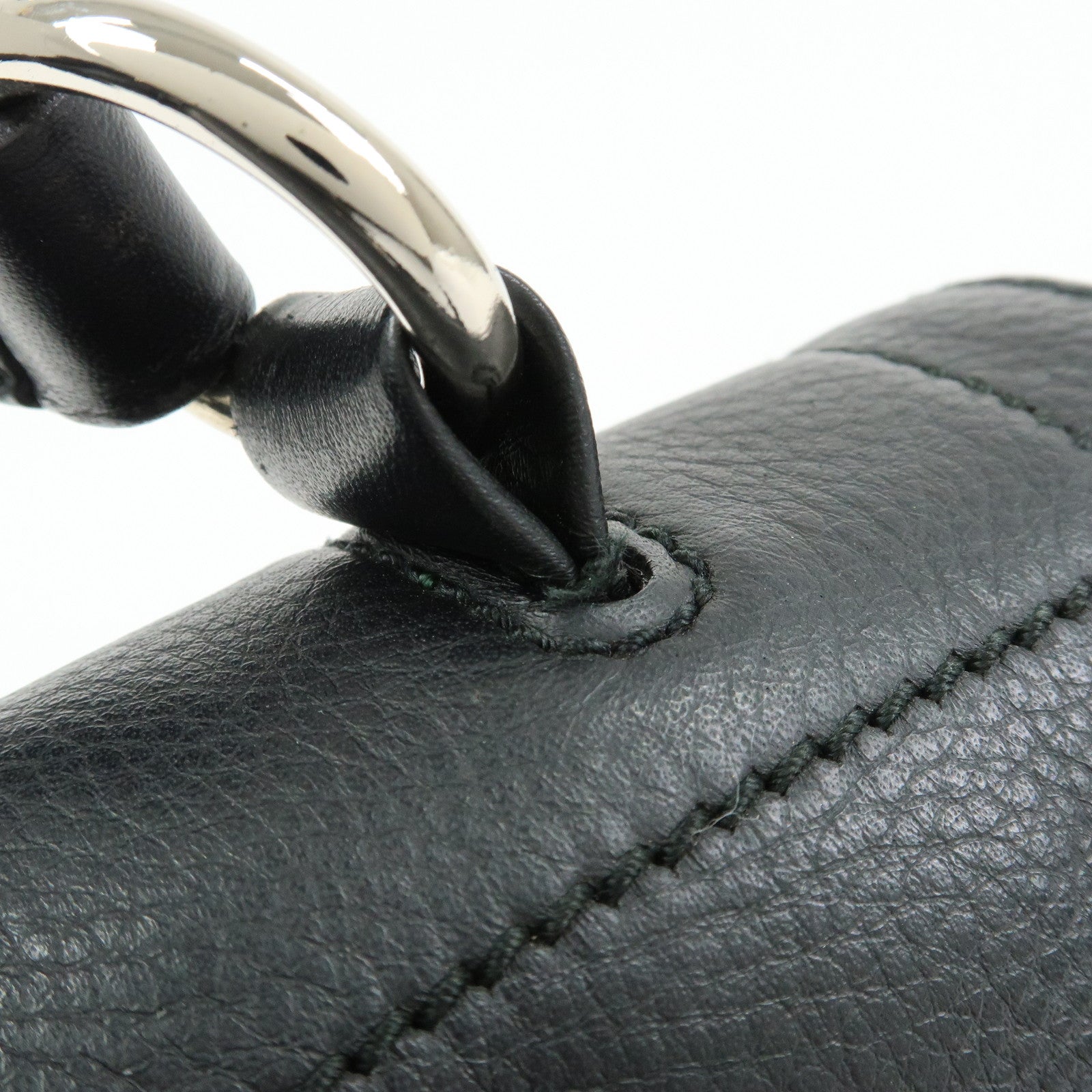 SAINT LAURENT PARIS Muse Two Leather Canvas 2WAY Bag Black 527411