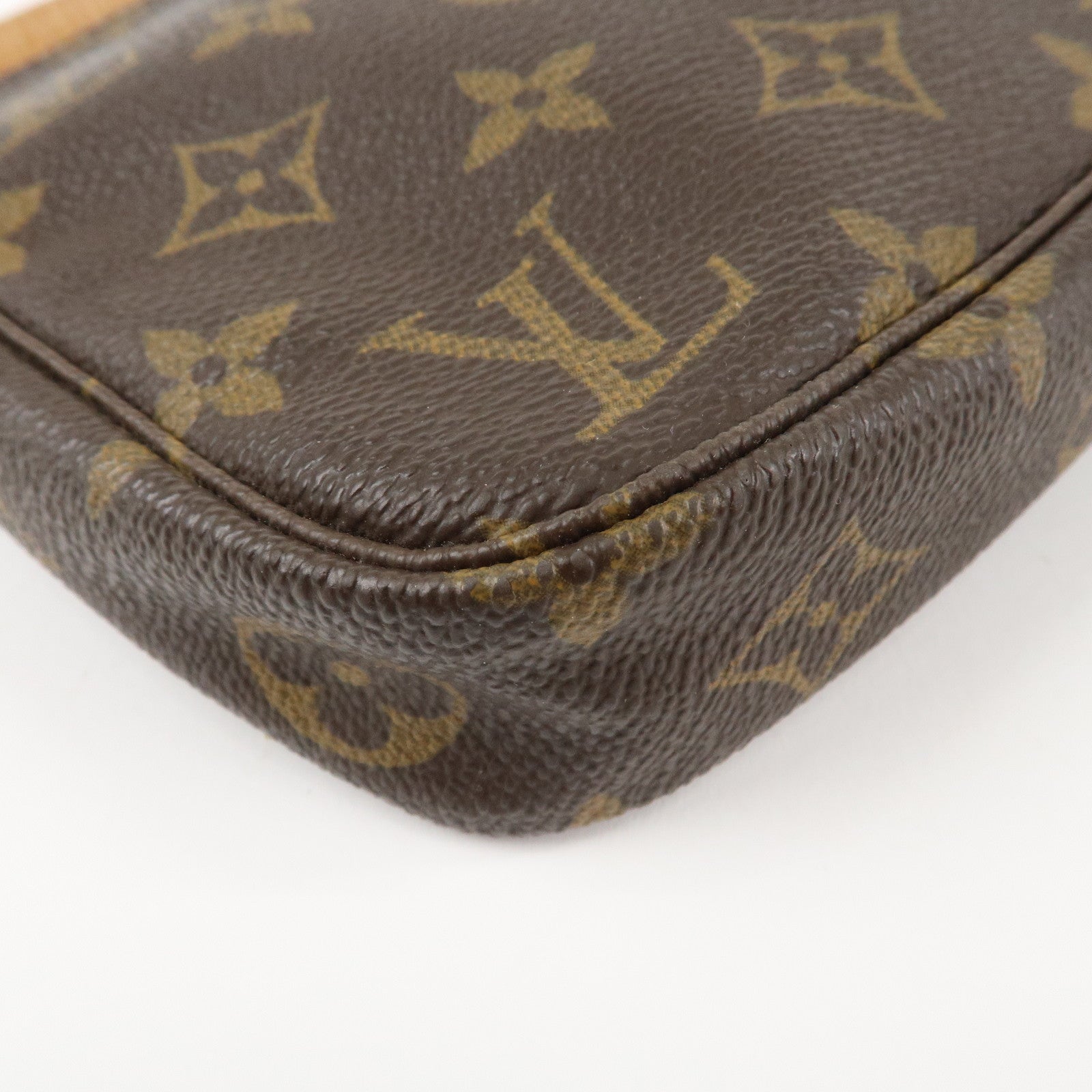 Louis Vuitton Monogram Pochette Accessoires Hand Bag Brown M51980 Used