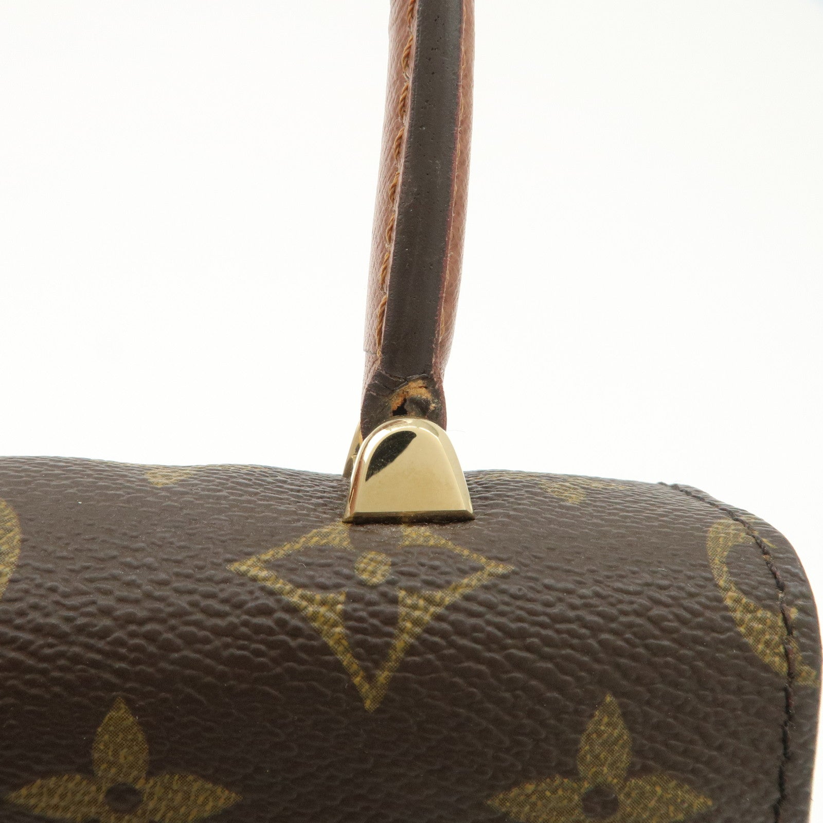 Louis Vuitton Monogram Malesherbes Hand Bag Brown M51379 Used