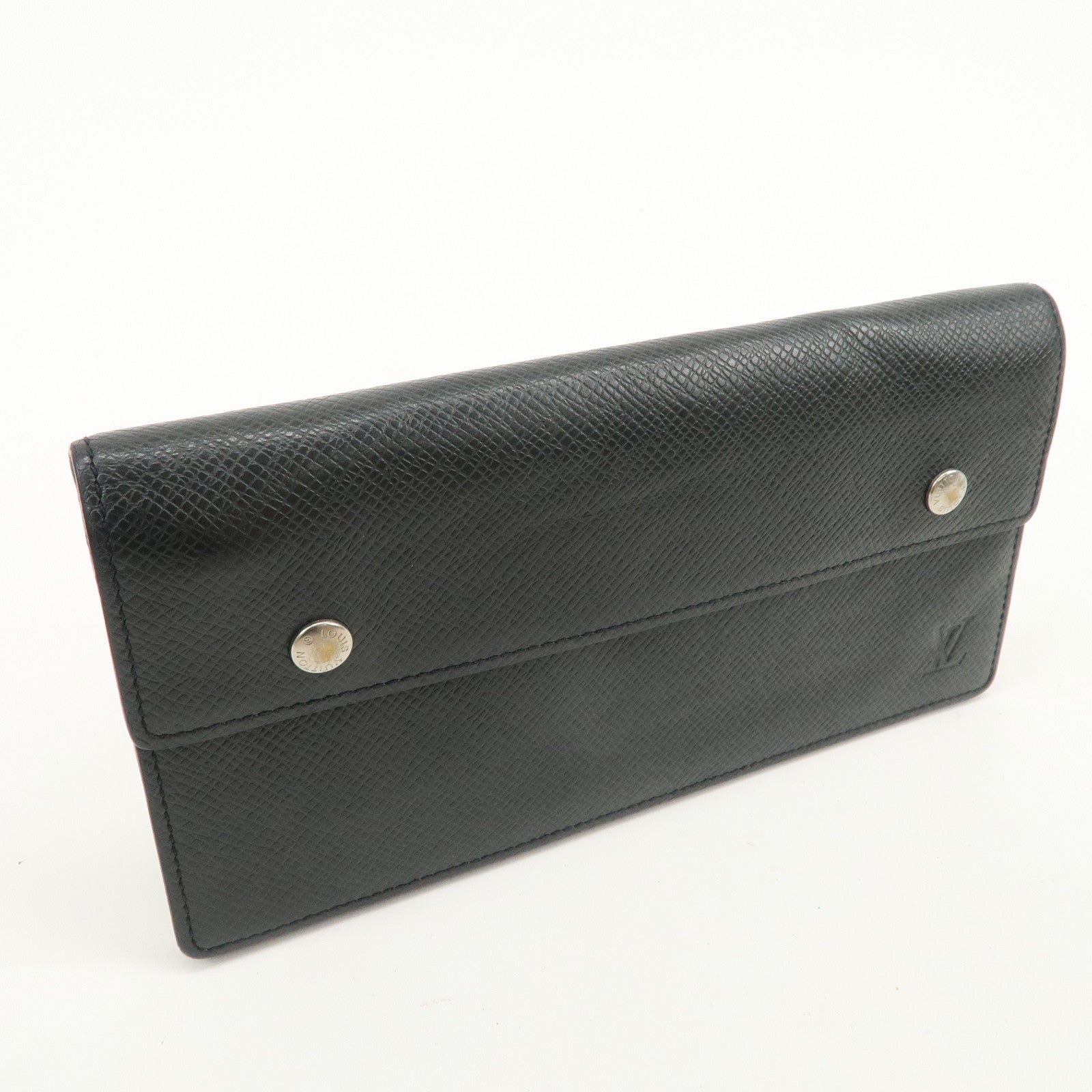 Louis Vuitton Taiga Portefeuille Accordeon Long Wallet Noir M30998