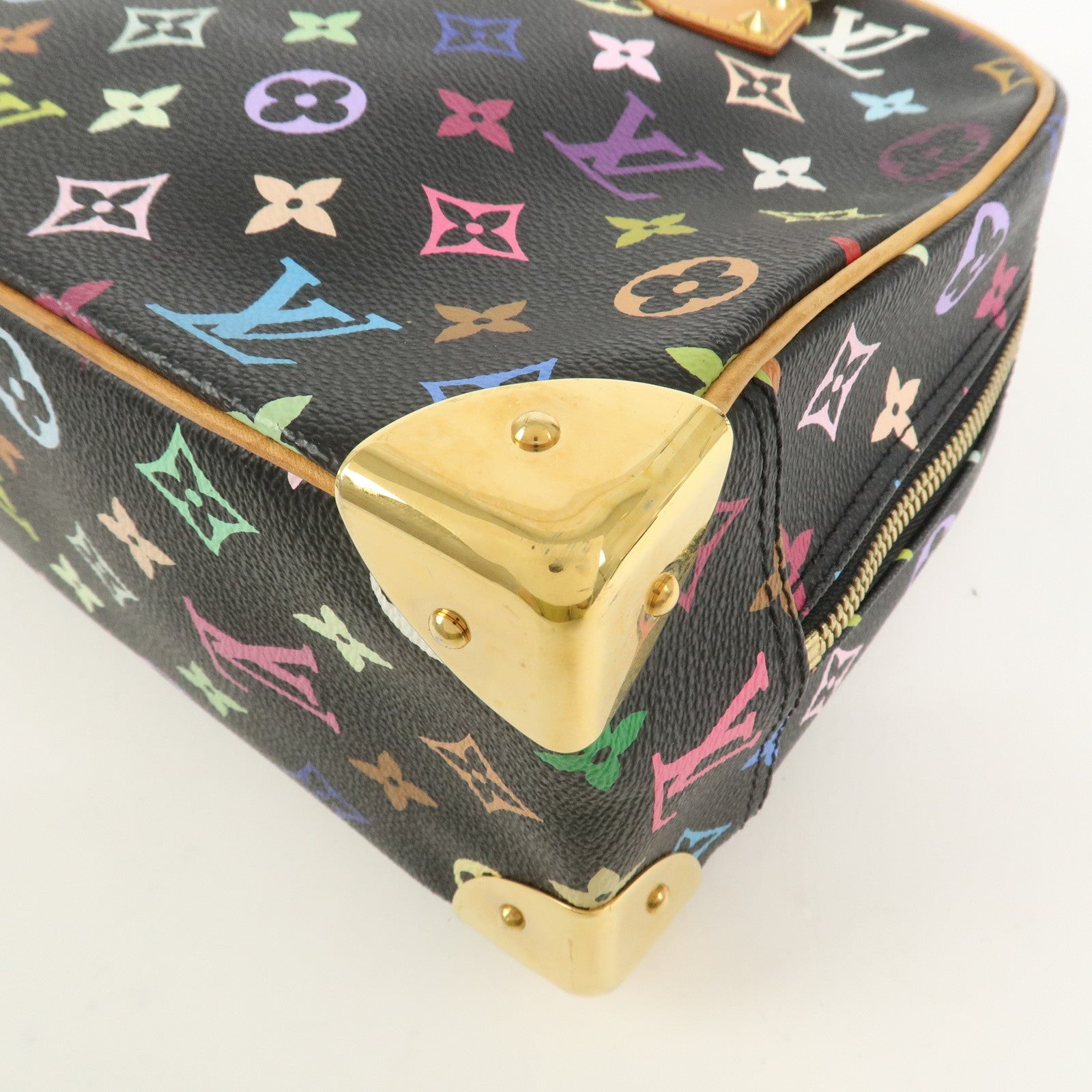 Louis Vuitton Monogram Multicolor Trouville Hand Bag Noir M92662
