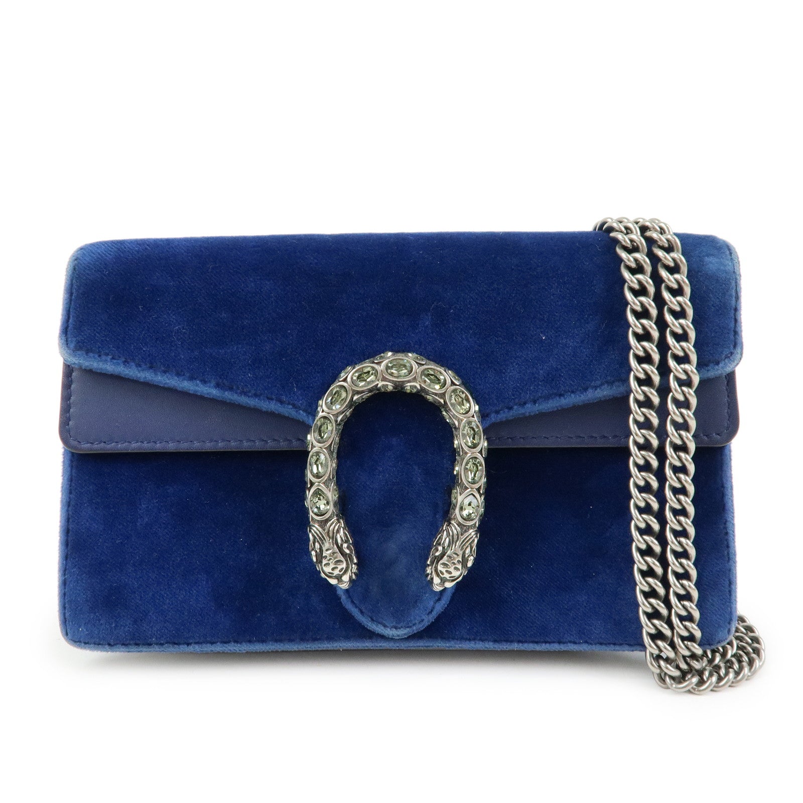 GUCCI Dionysus Velvet Leather Mini Shoulder Bag Blue 476432