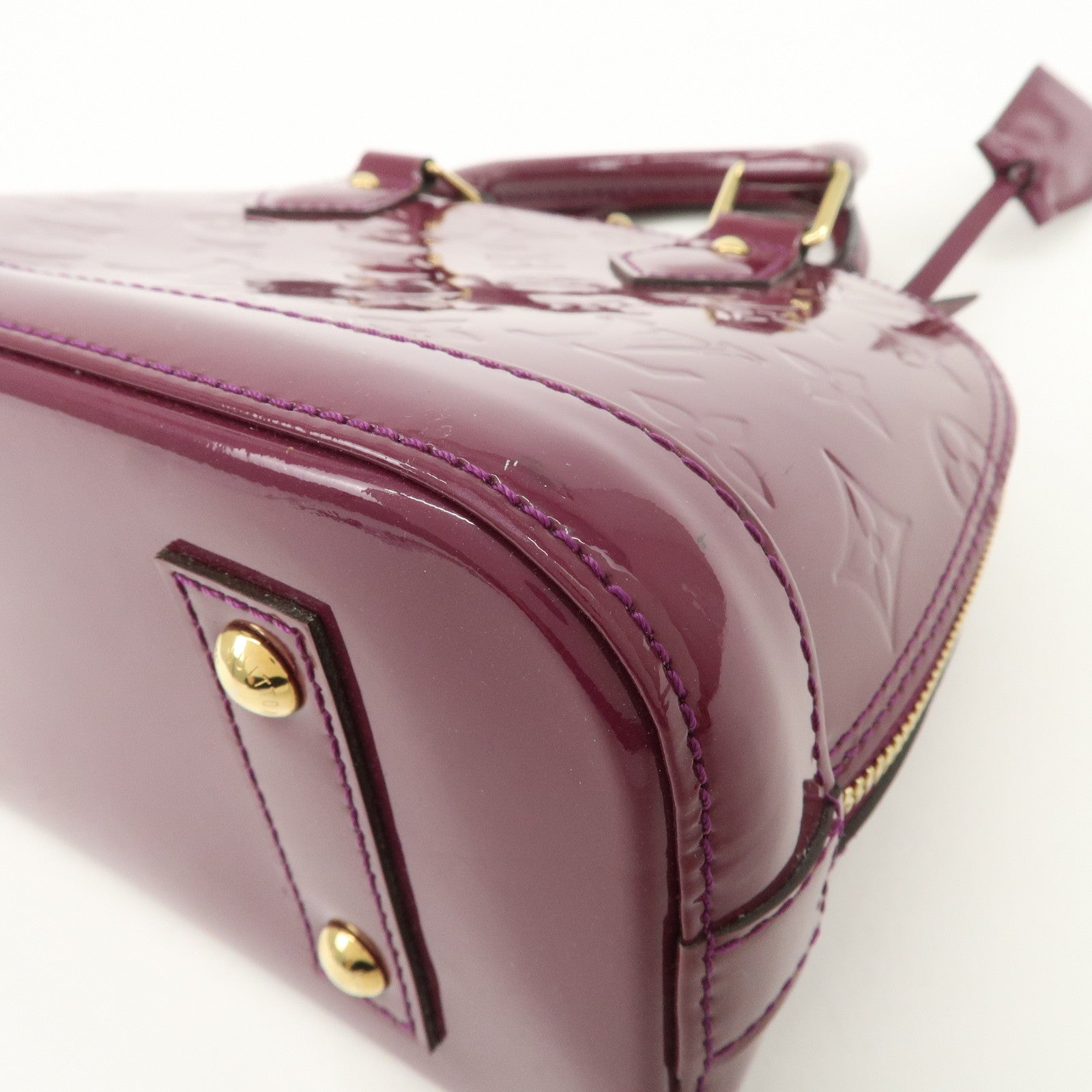 Louis Vuitton Monogram Vernis Alma BB 2Way Bag Magenta M50565