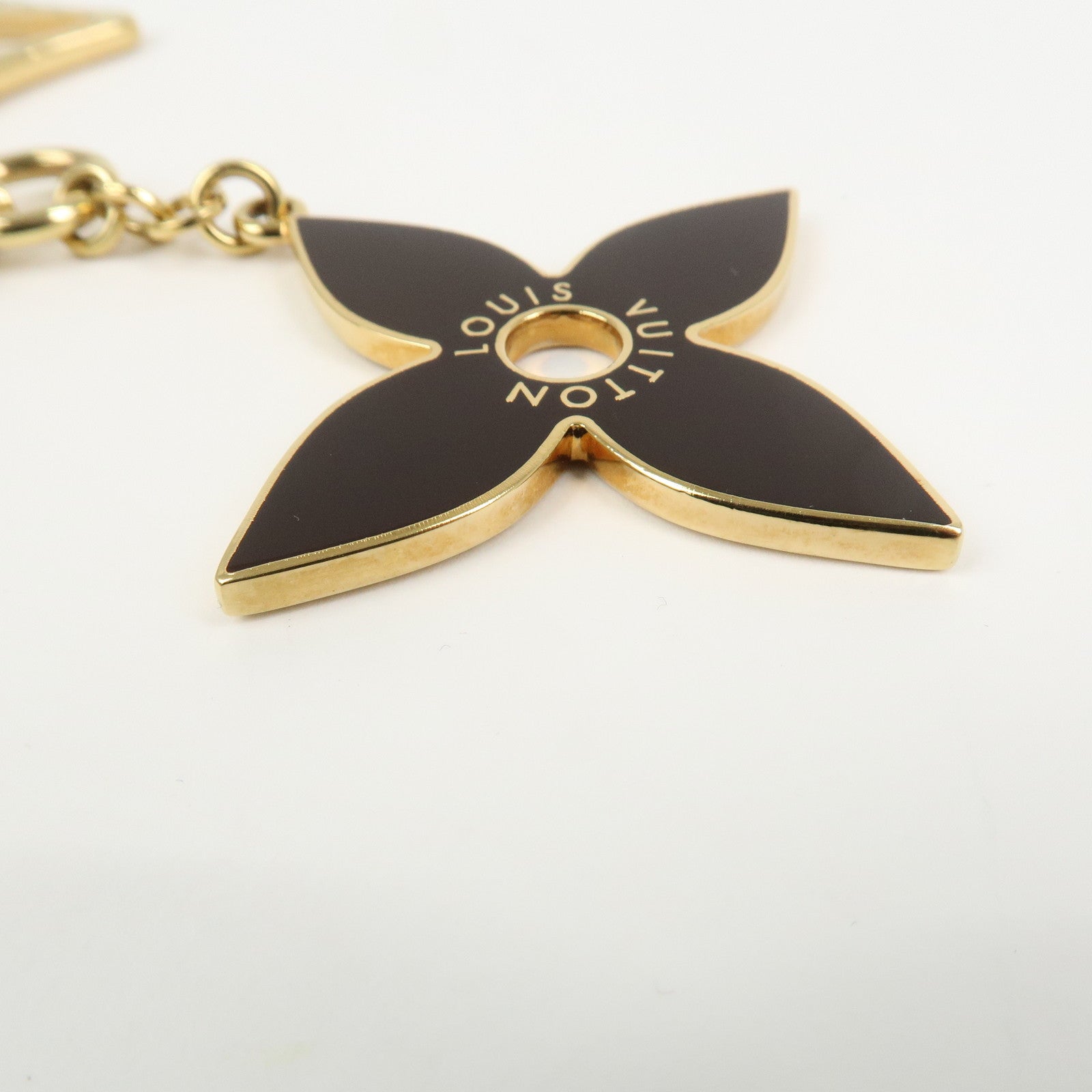 Louis Vuitton Porte Cles Puzzle Bag Charm Dark Brown Gold M65218