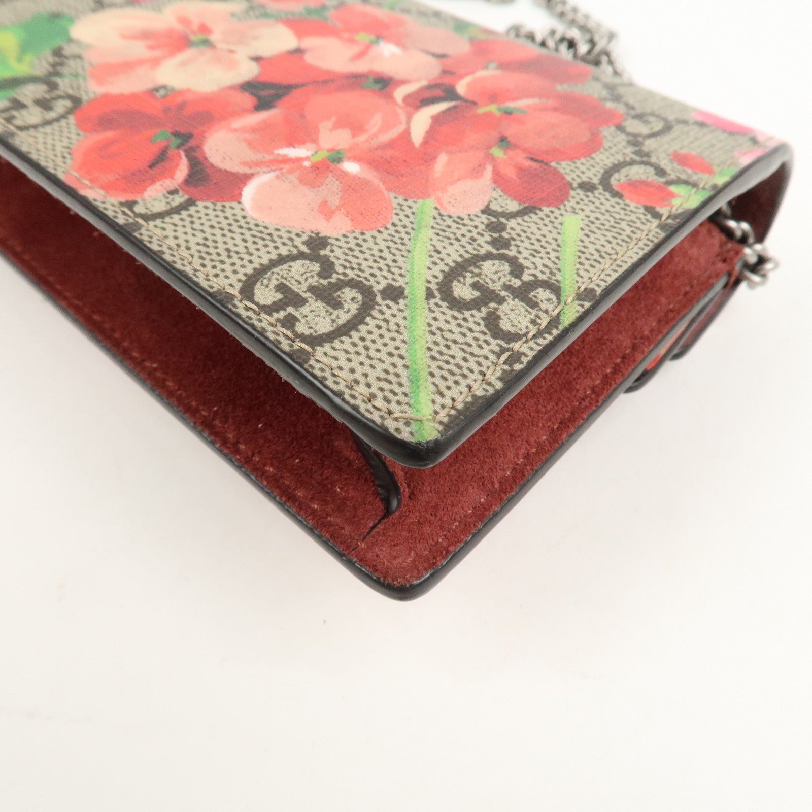 GUCCI Dionysus GG Supreme Mini Chain Shoulder Bag Beige Pink 476432