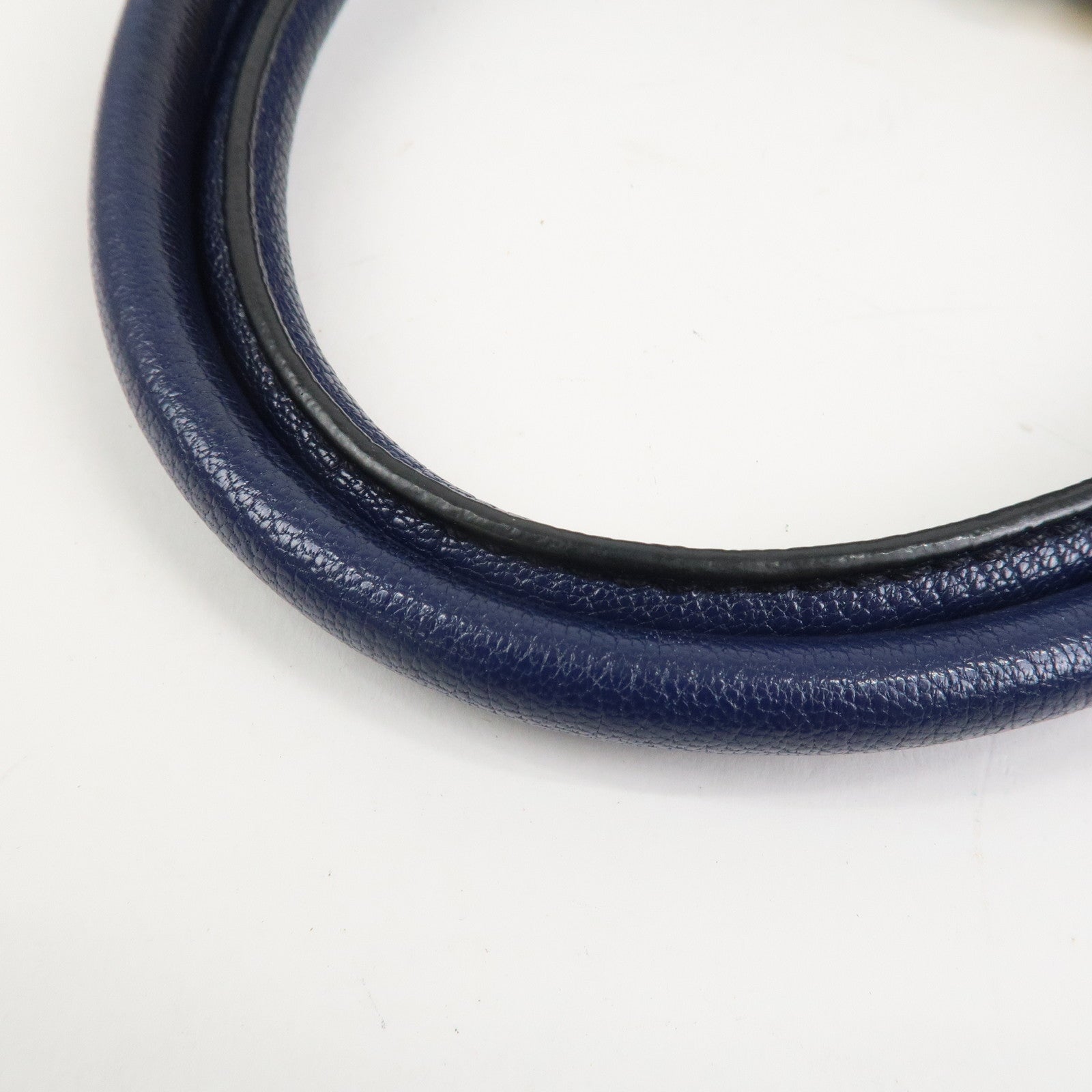 MIU MIU Madras Leather 2Way Hand Bag Shoulder Bag Blue 5BG136