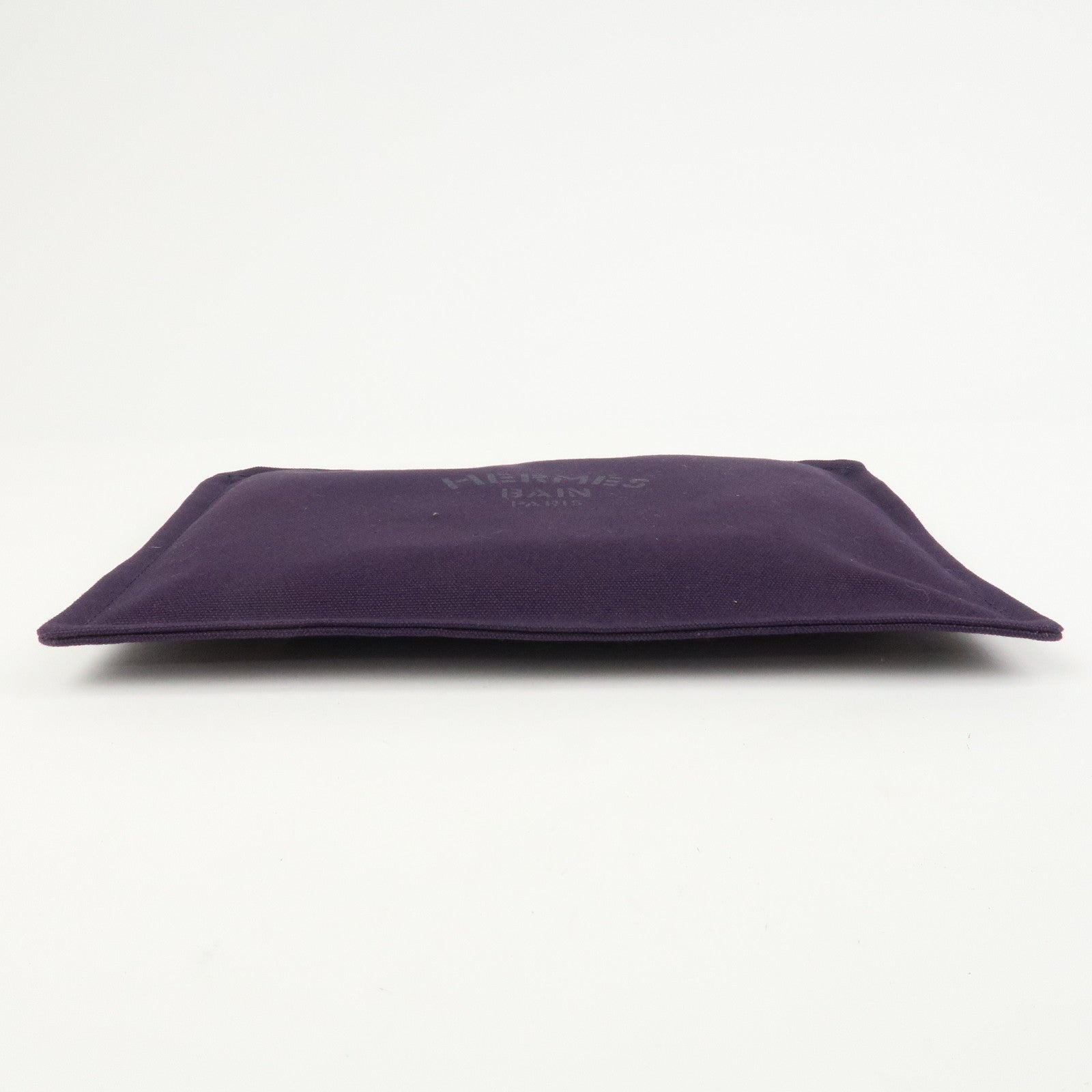 HERMES Yachting GM Canvas Flat Pouch Cosmetic Pouch Purple