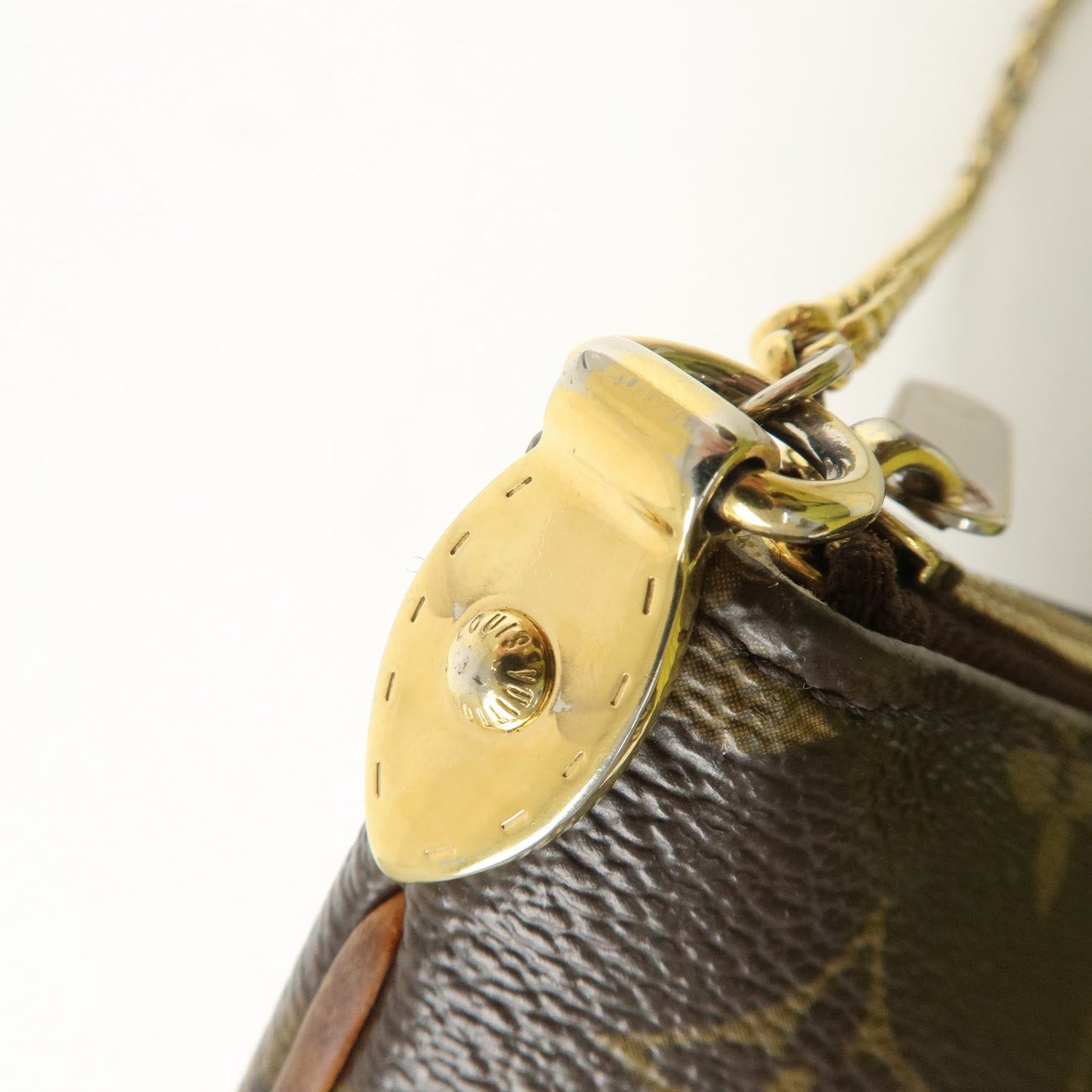 Louis Vuitton Monogram Pochette Milla MM Chain Hand Bag M60094 Used