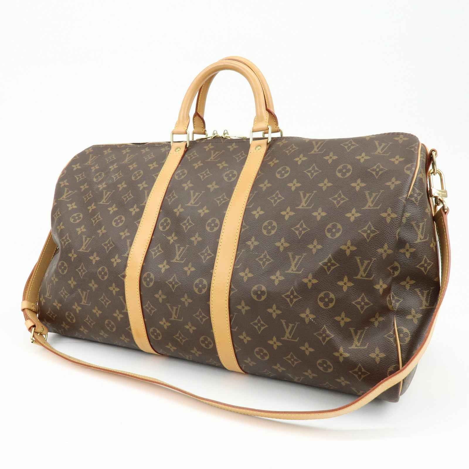 Louis Vuitton Monogram Keep All Bandouliere 55 Boston Bag M41414