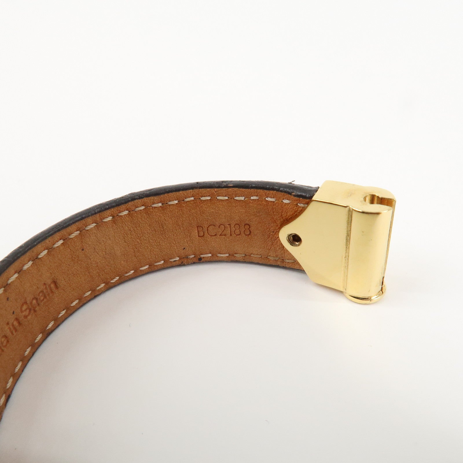 Louis Vuitton Monogram Bracelet Spirit Bangle Gold HDW M6689 Used