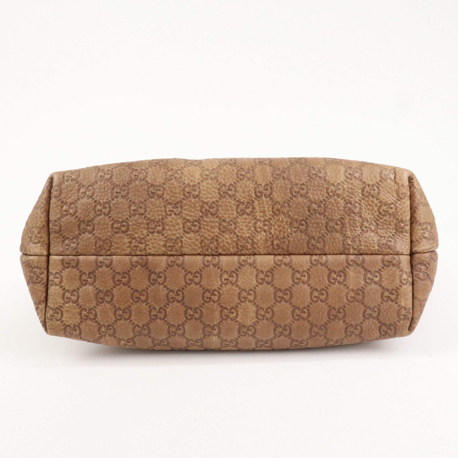 GUCCI Bamboo Guccissima Leather Tote Bag Brown Tassel 218780 Used