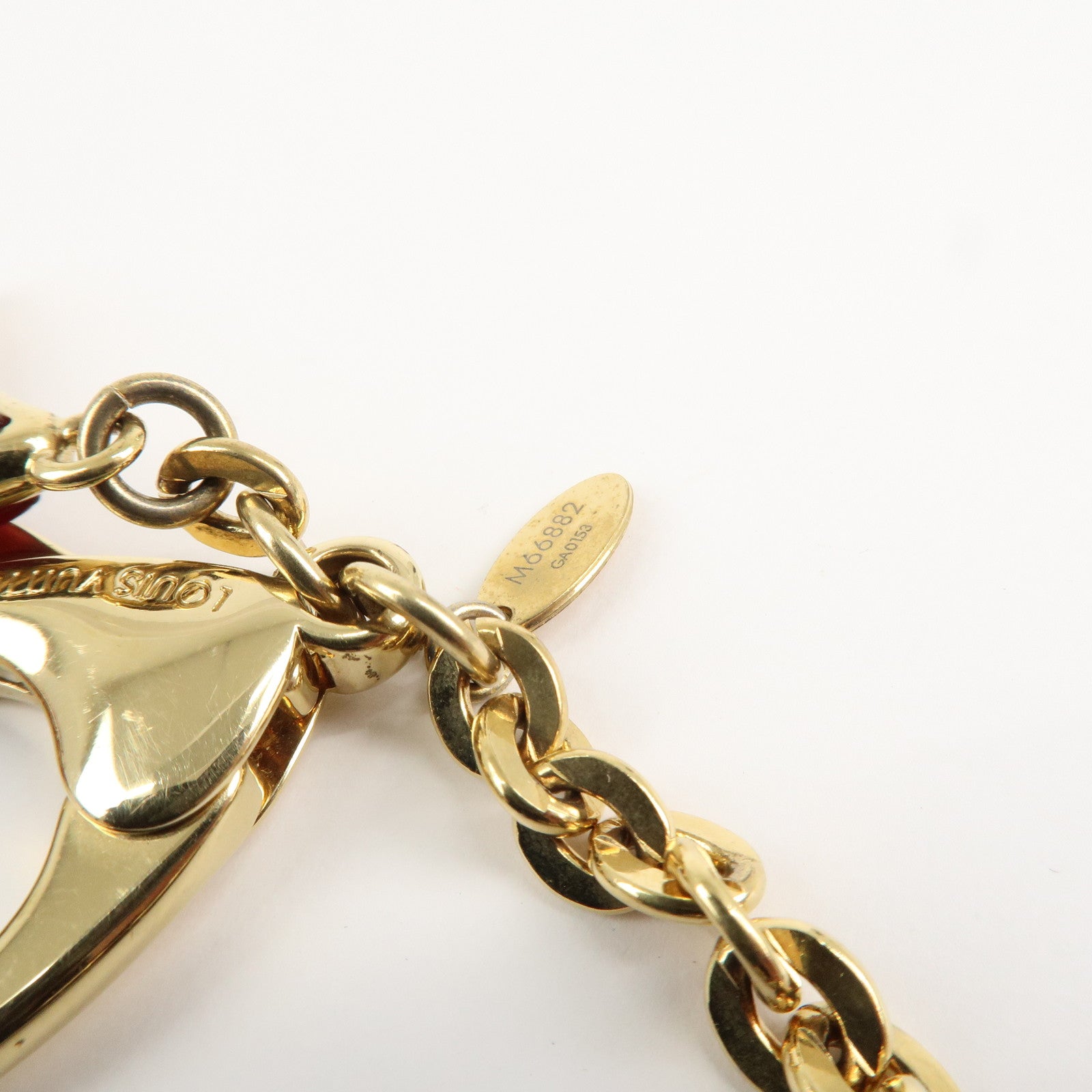 Louis Vuitton Bijou Sac Mosaic Bag Charm Flower Gold Pink M66882 Used