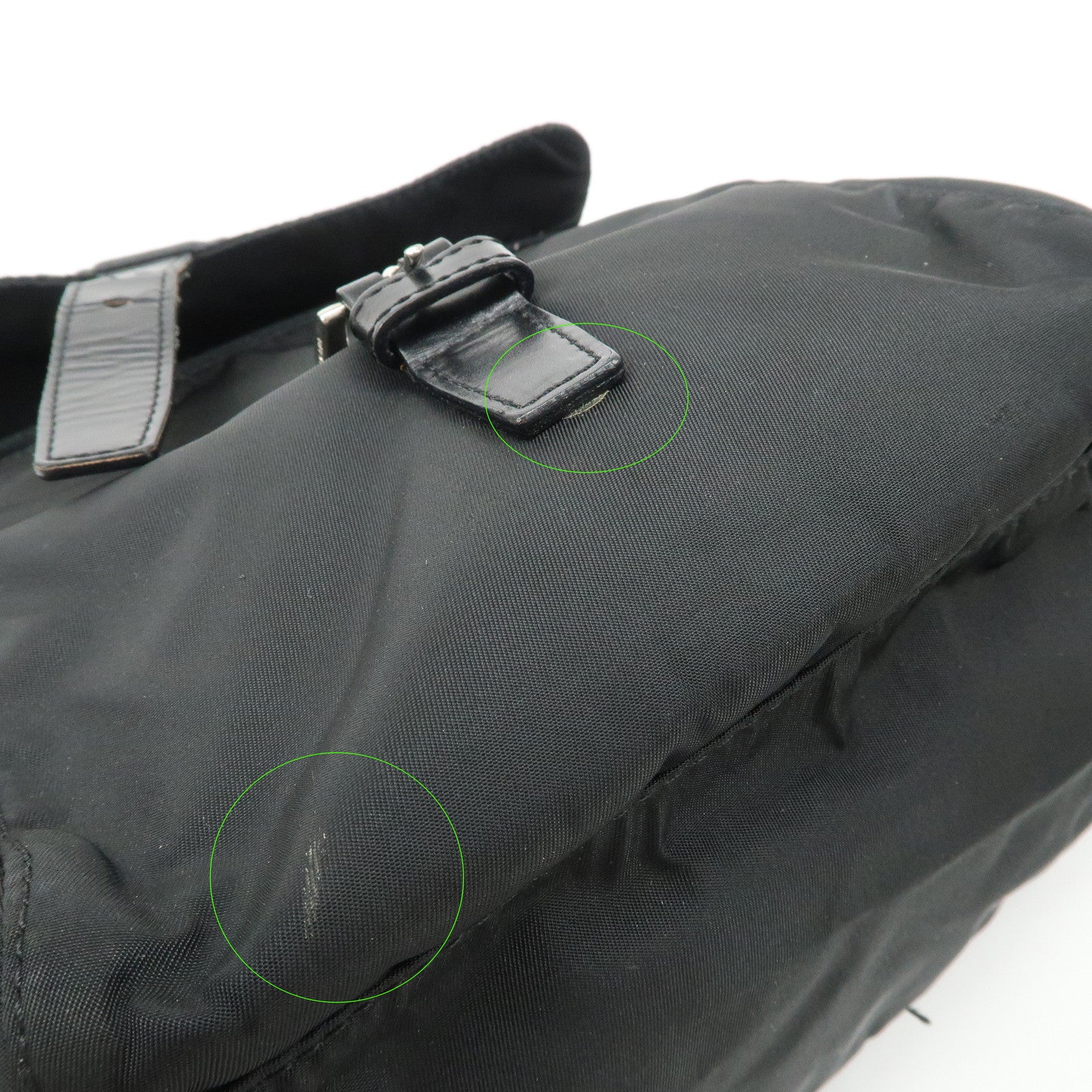 PRADA Triangle Logo Nylon Shoulder Bag Crossbody Bag Black