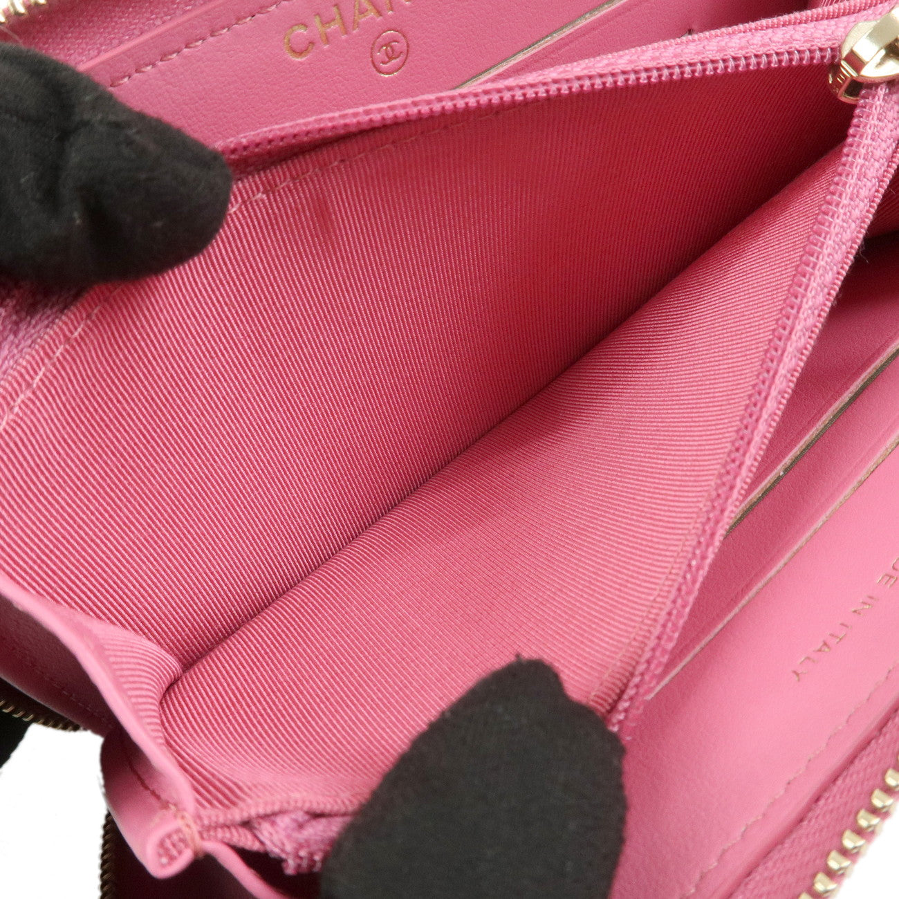 CHANEL Matelasse Caviarskin Small Wallet Pink A80481