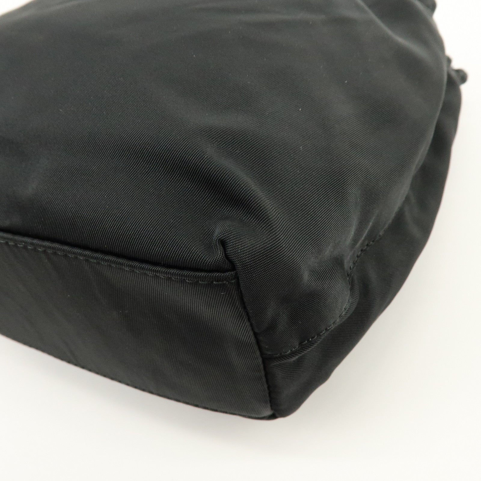 Christian Dior Malice Pearl Nylon Hand Bag Shoulder Bag Black