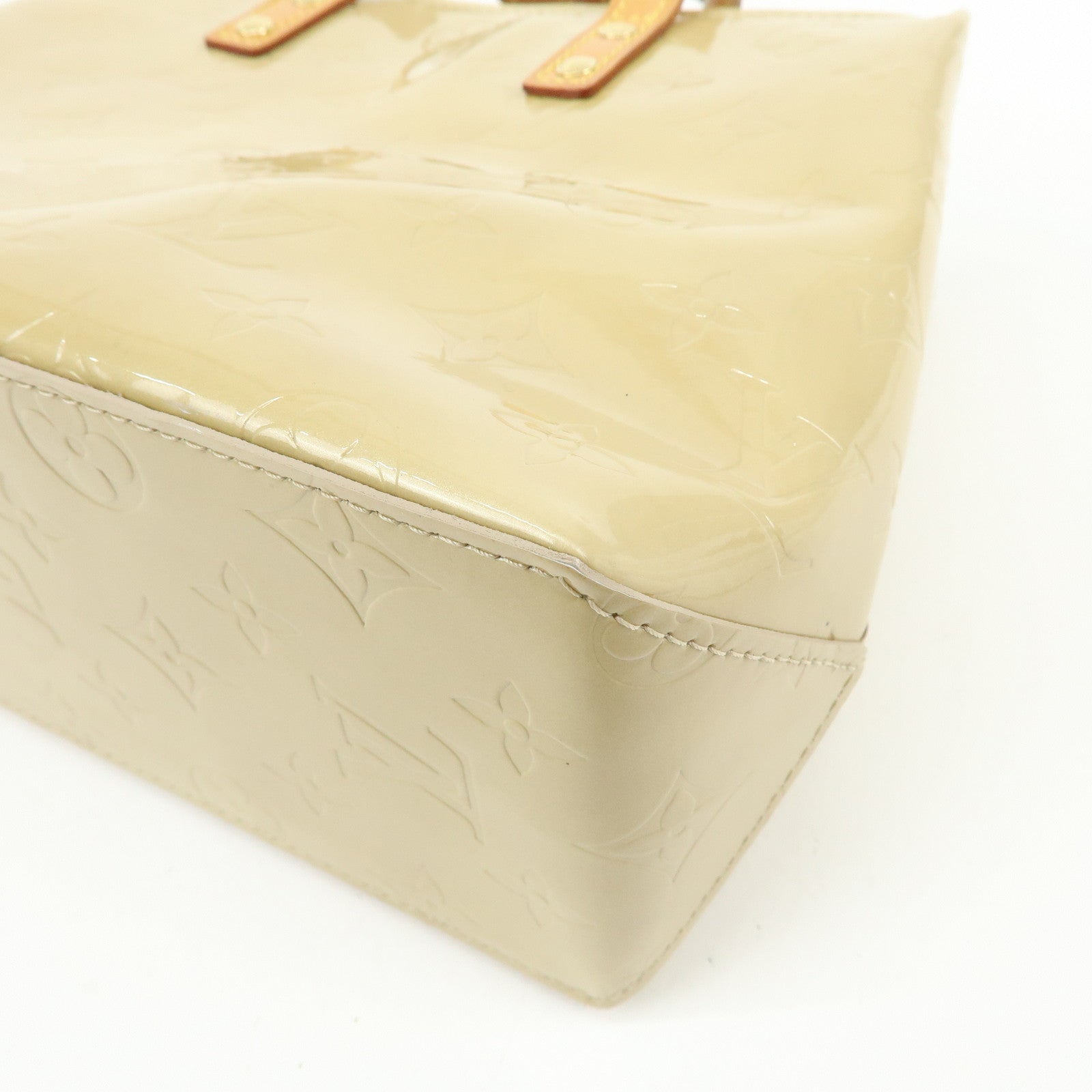 Louis Vuitton Monogram Vernis Reade PM Hand Bag Beige M91144