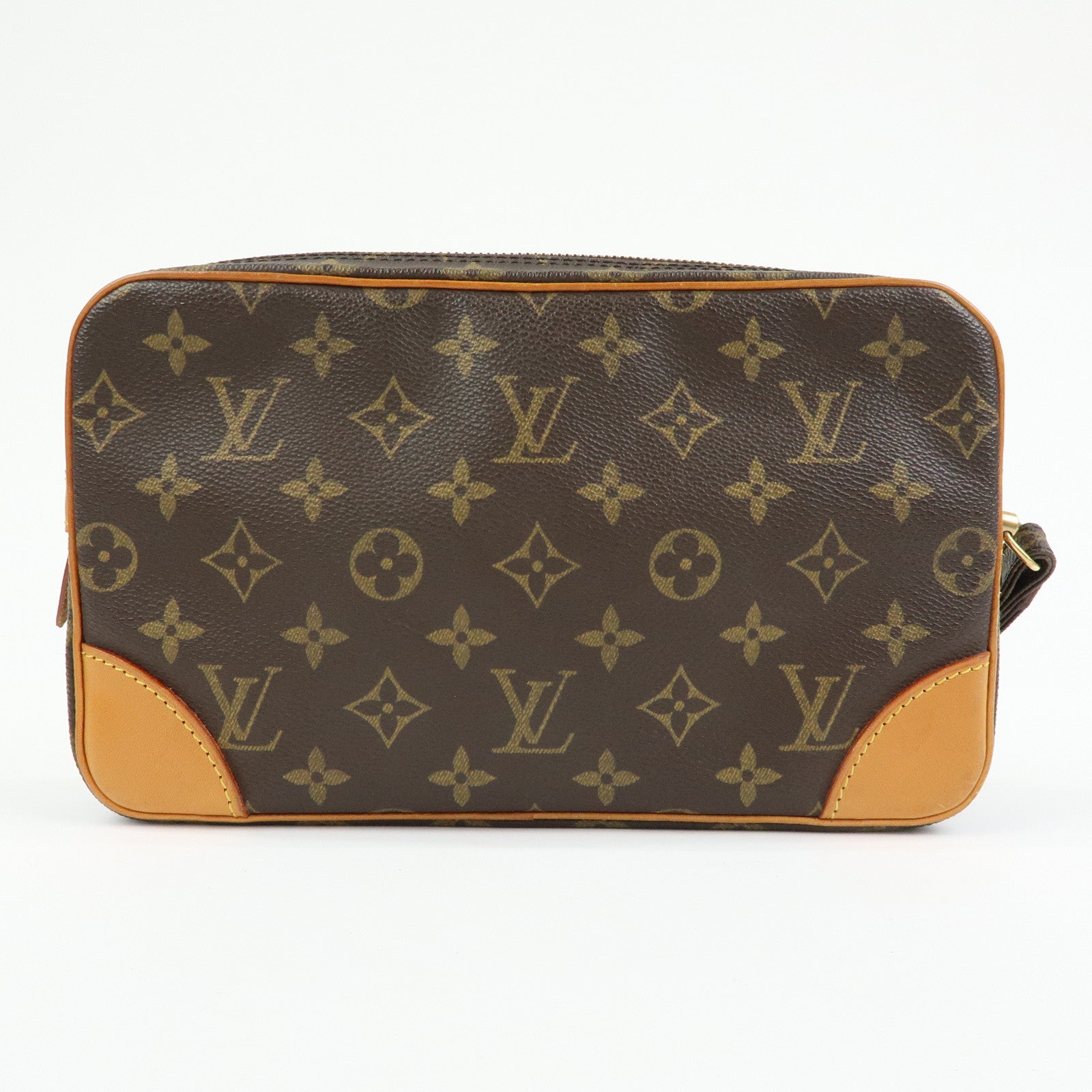 Louis Vuitton Monogram Marly Dragonne GM Clutch Bag Brown M51825