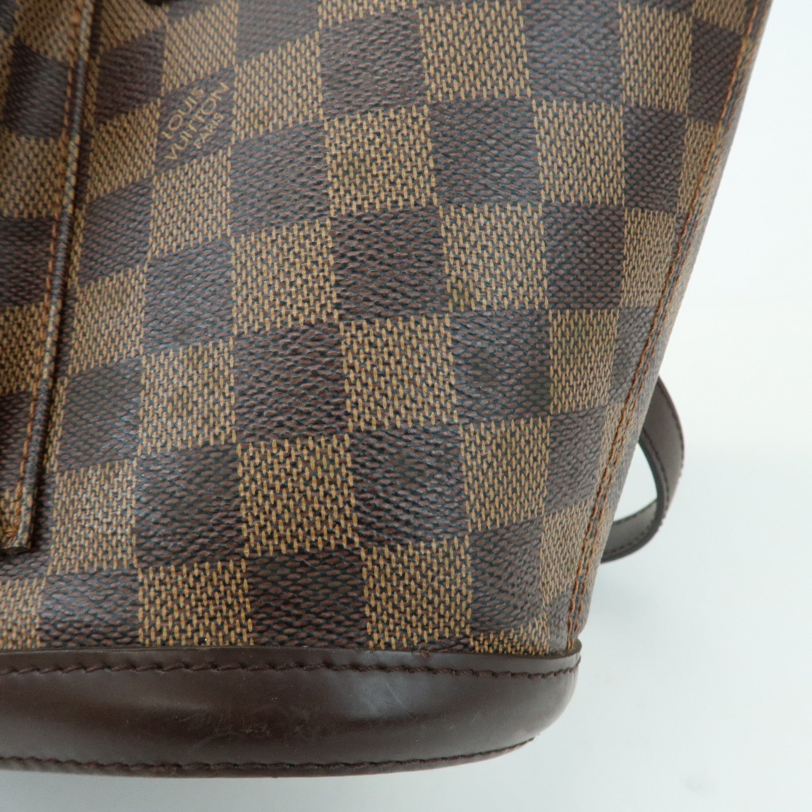 Louis Vuitton Damier Manosque PM Canvas Tote Bag Ebene N51121