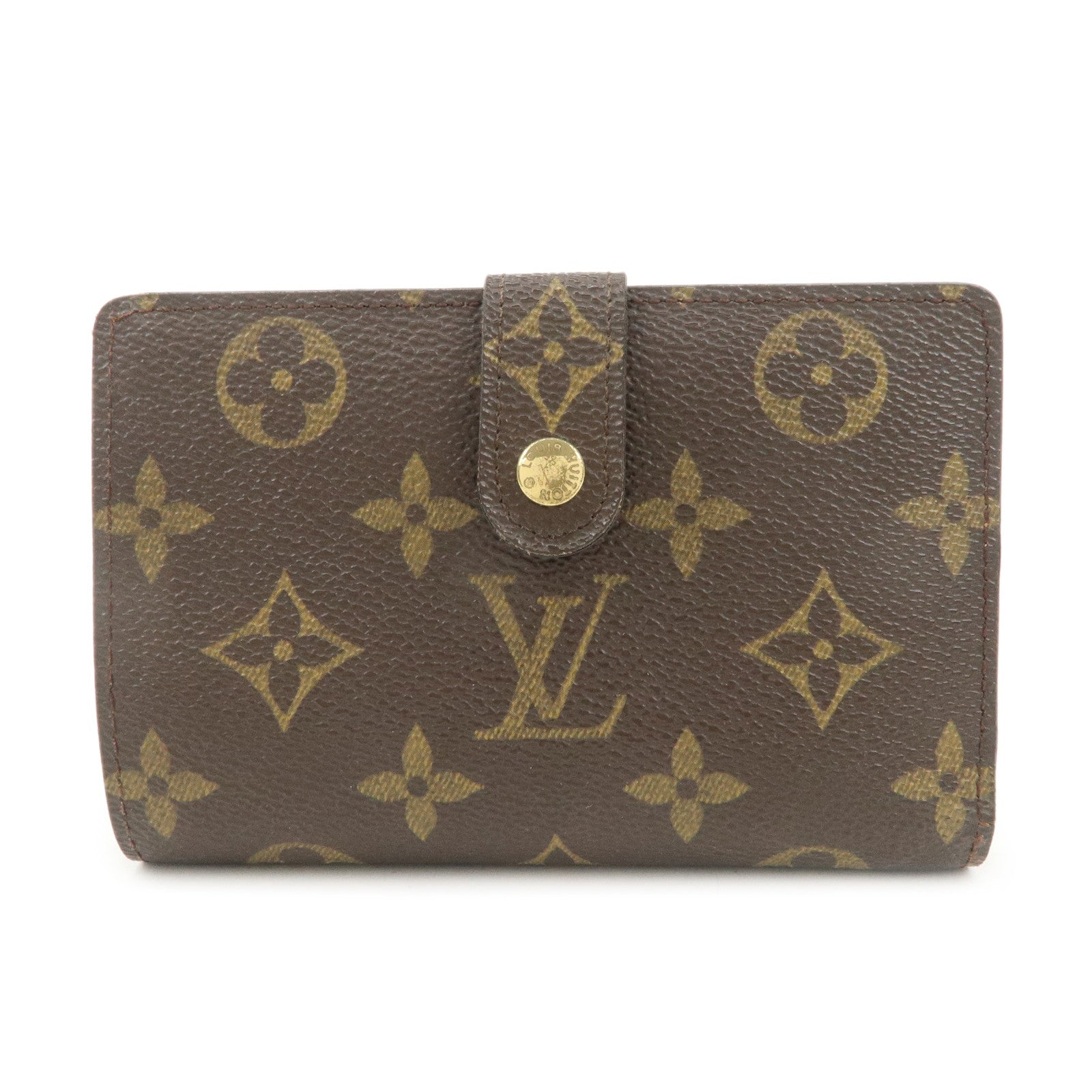 Louis Vuitton Monogram Porte Monnaie Viennois Wallet Brown M61663 Used