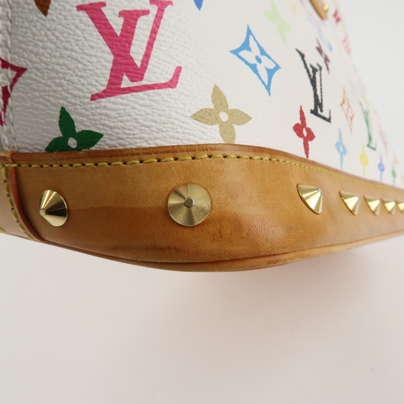 Louis Vuitton Monogram Multicolor Alma PM Hand Bag Blanc M92647 Used